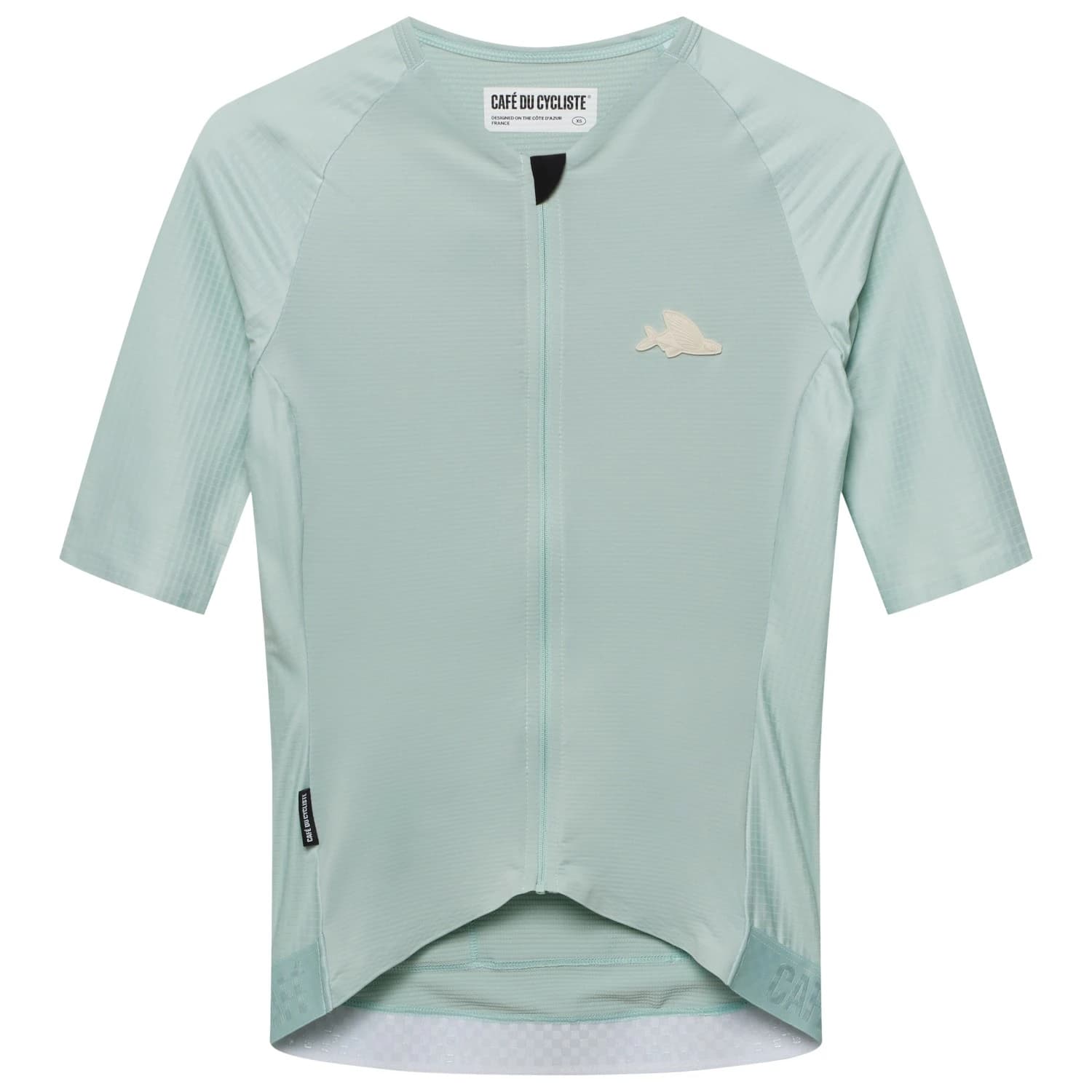 Мъжка фланелка с къс ръкав за колоездене CAFÉ DU CYCLISTE Vinciane Cycling jersey - Jadeite