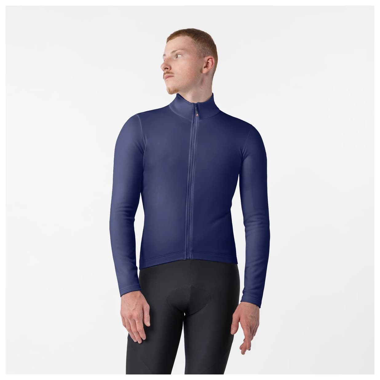 Мъжка фланелка с дълъг ръкав за колоездене Castelli Competizione Thermal L/S Jersey Cycling jersey - Belgian Blue