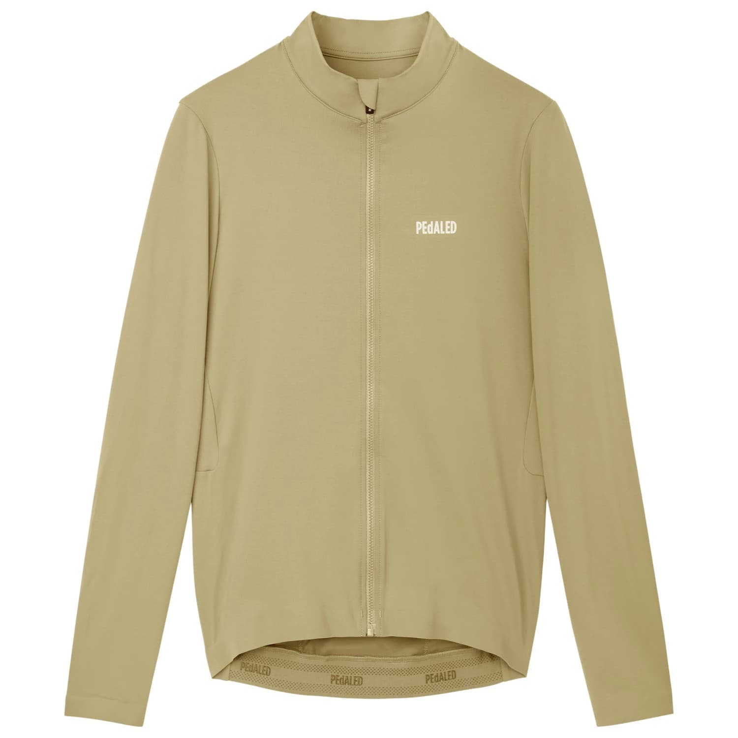 Фланелка с дълъг ръкав за колоездене Pedaled Element Long Sleeve Jersey Cycling jersey - Dried Herb