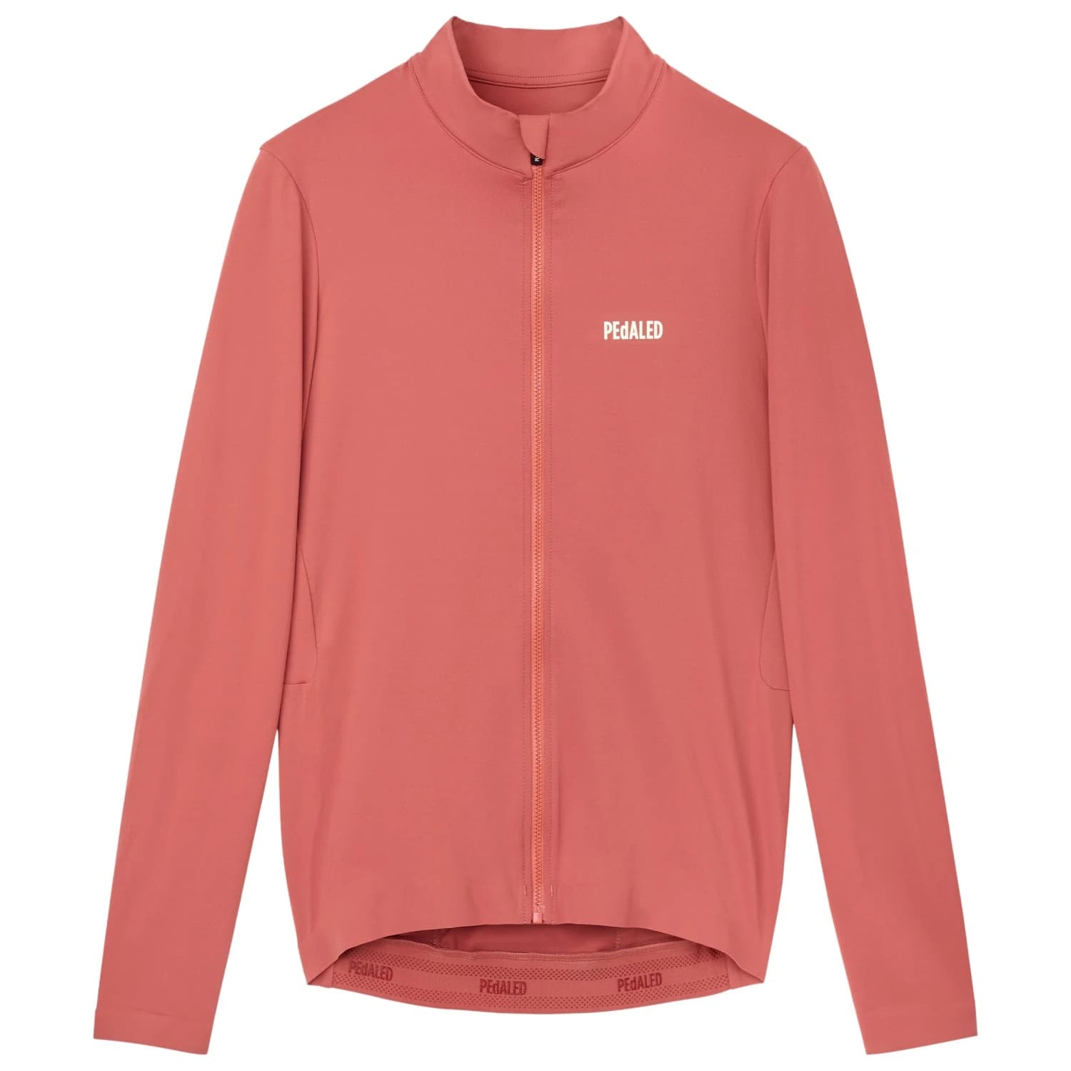 Фланелка с дълъг ръкав за колоездене Pedaled Element Long Sleeve Jersey Cycling jersey - Marsala