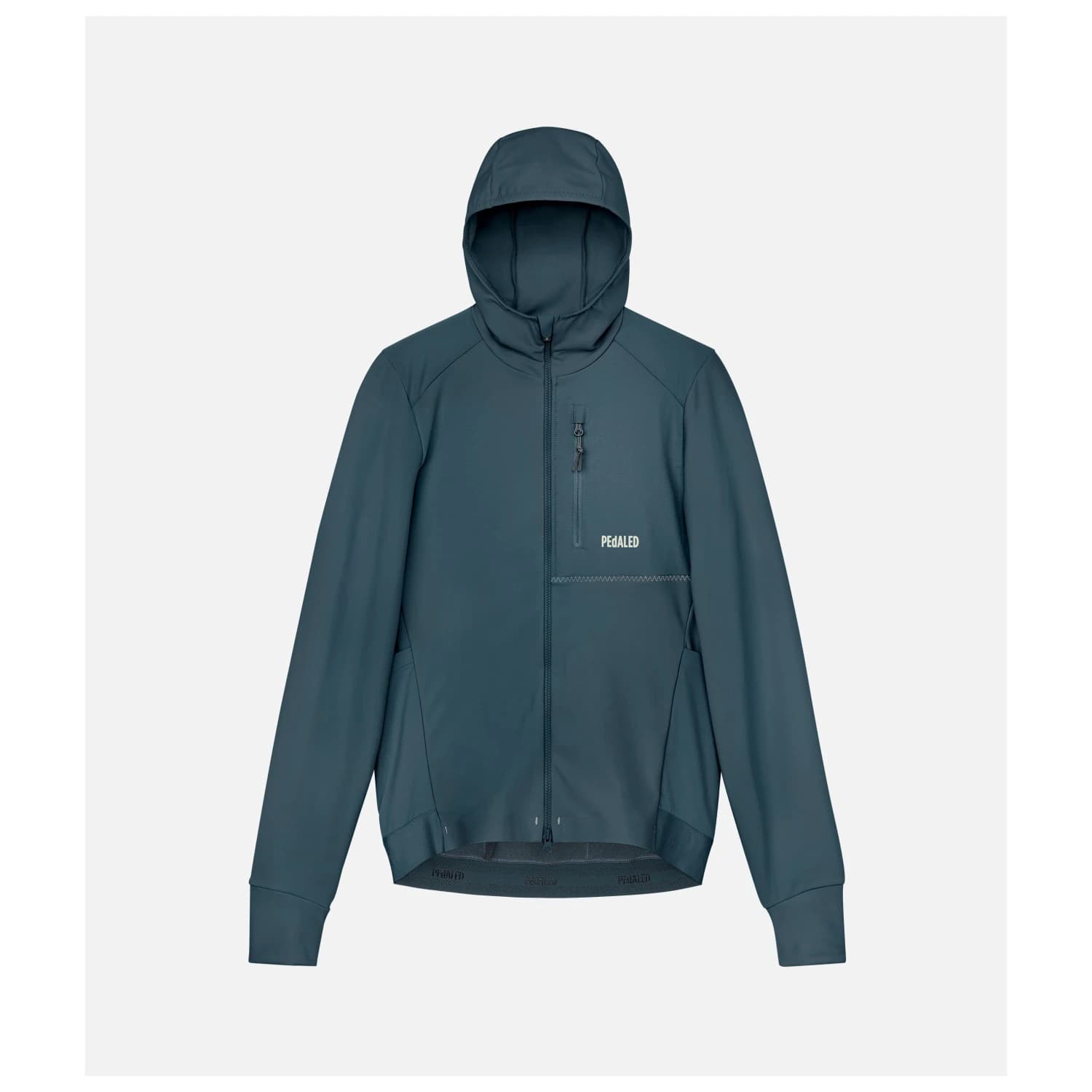 Фланелка с дълъг ръкав за колоездене Pedaled Odyssey Hooded Jersey Cycling jersey - Navy