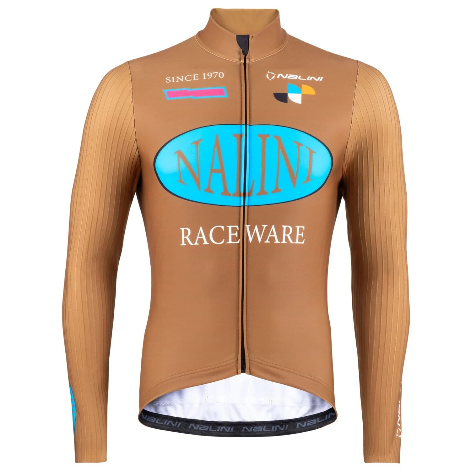 Фланелка с дълъг ръкав за колоездене Nalini Mortirolo L/S Jersey Cycling jersey - Light Brown