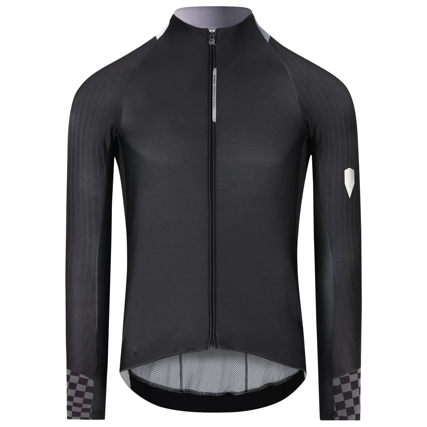 Фланелка с дълъг ръкав за колоездене Q36.5 Gregarius Hybrid Collar Fade L/S Jersey Cycling jersey - Black