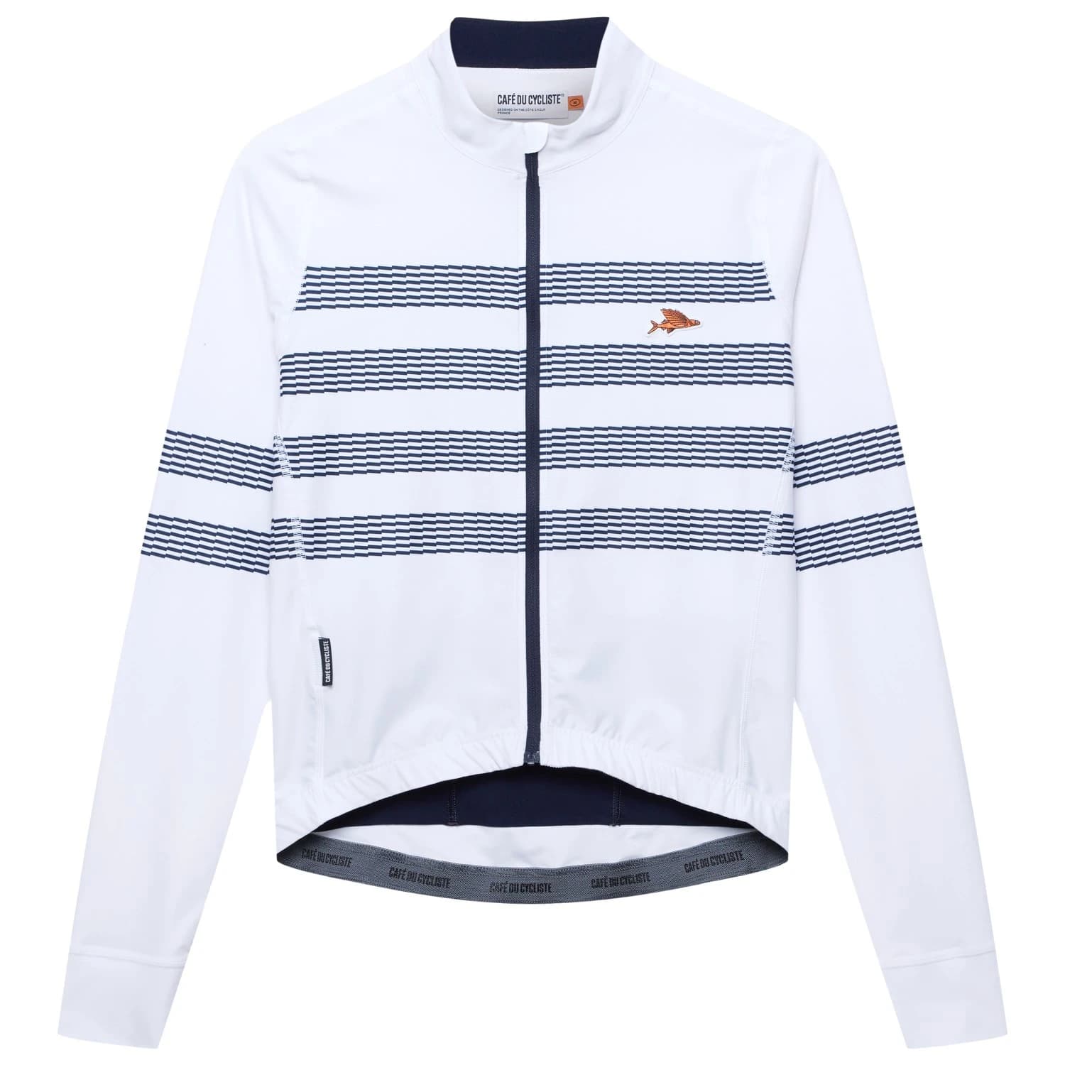Мъжка фланелка с дълъг ръкав за колоездене CAFÉ DU CYCLISTE Charlie Cycling jersey - Mariniere