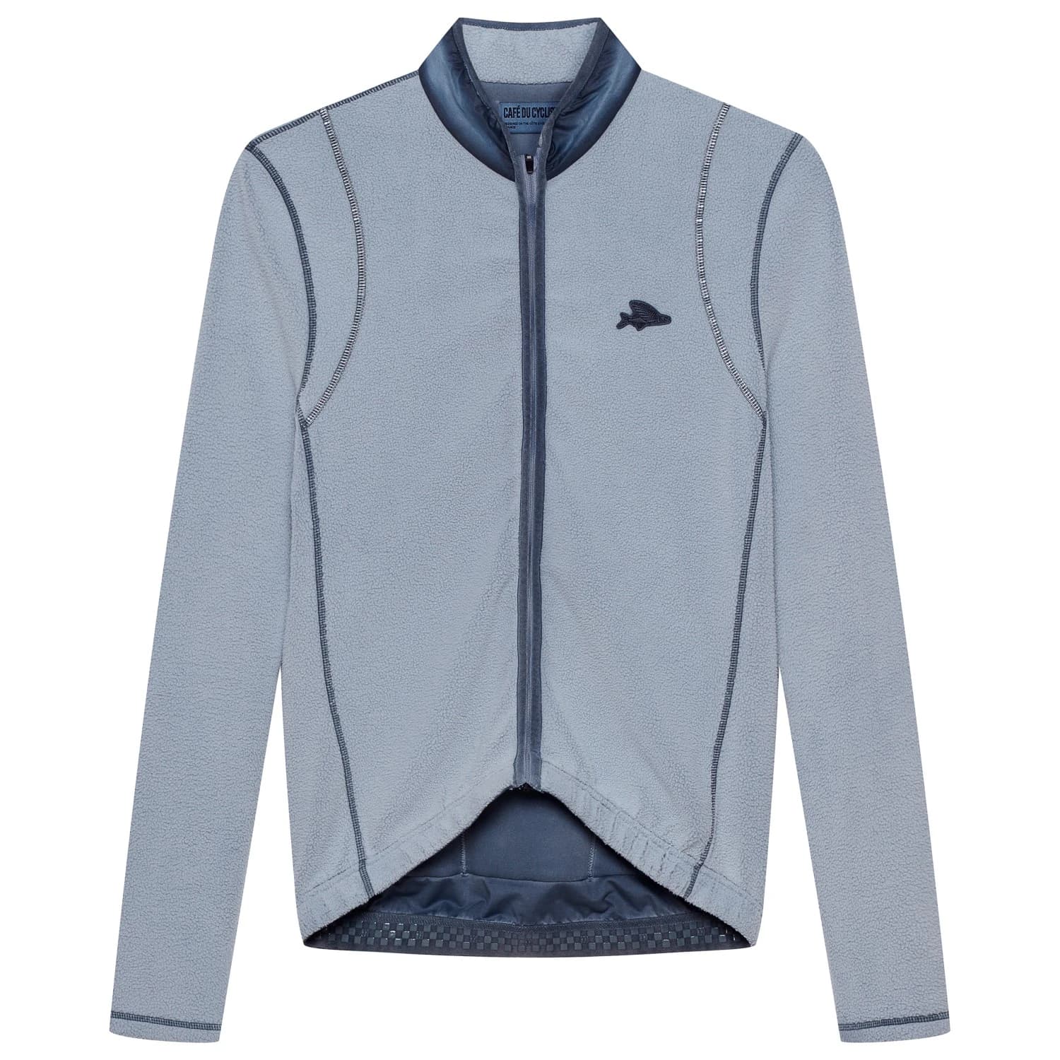 Фланелка с дълъг ръкав за колоездене CAFÉ DU CYCLISTE Emilie Cycling jersey - Cold Dye Denim Blue