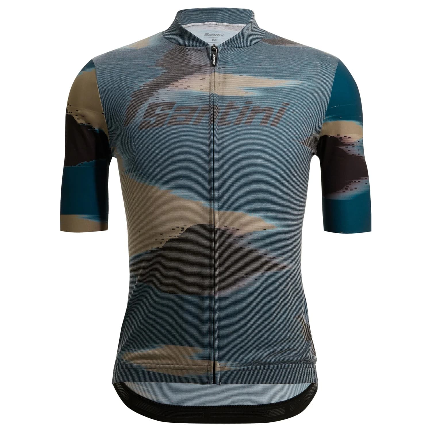 Фланелка с къс ръкав за колоездене Santini Watt Indoor Jersey Cycling jersey - Verde Militare