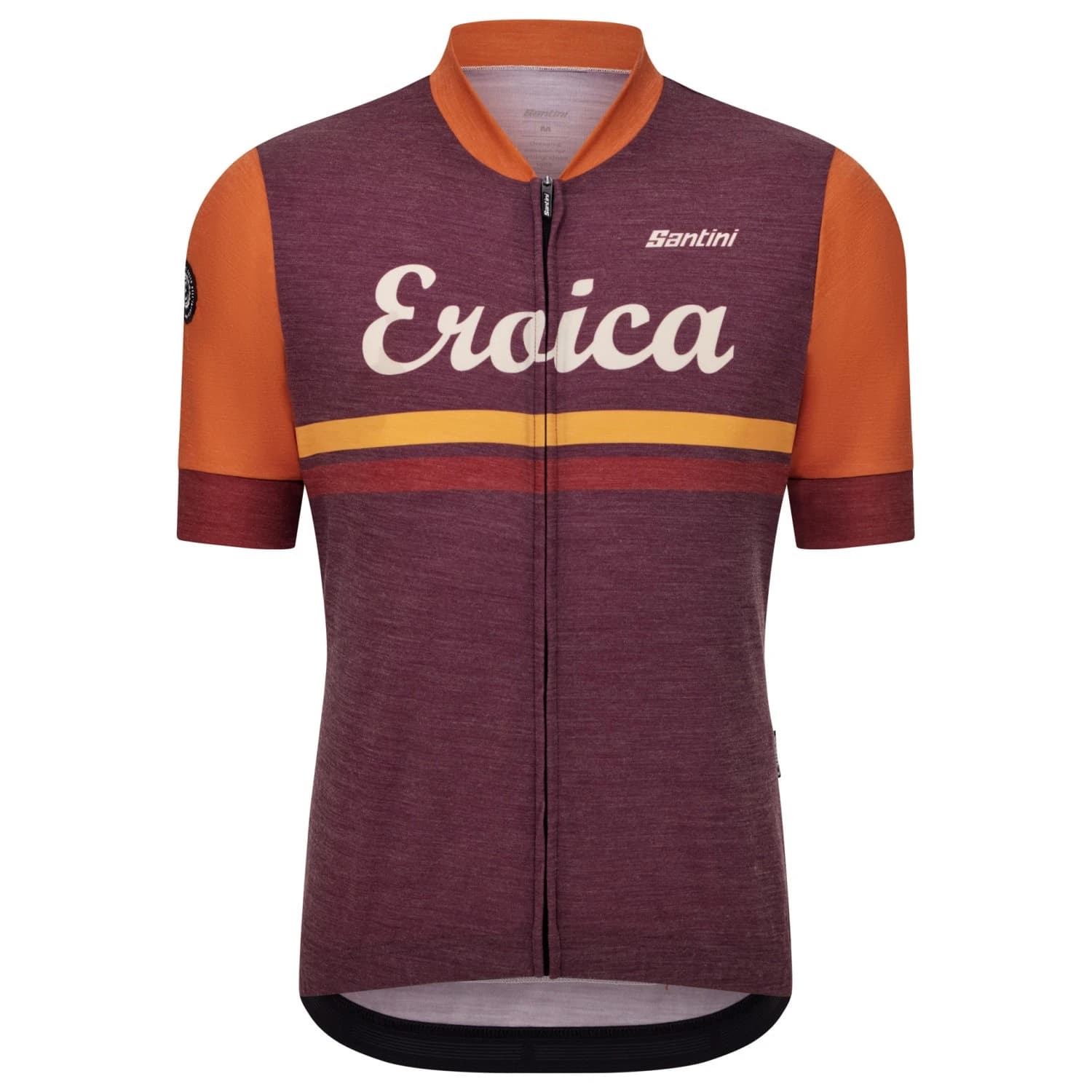Мъжка фланелка с къс ръкав за колоездене Santini Eroica Iris Cycling jersey - Bordeaux