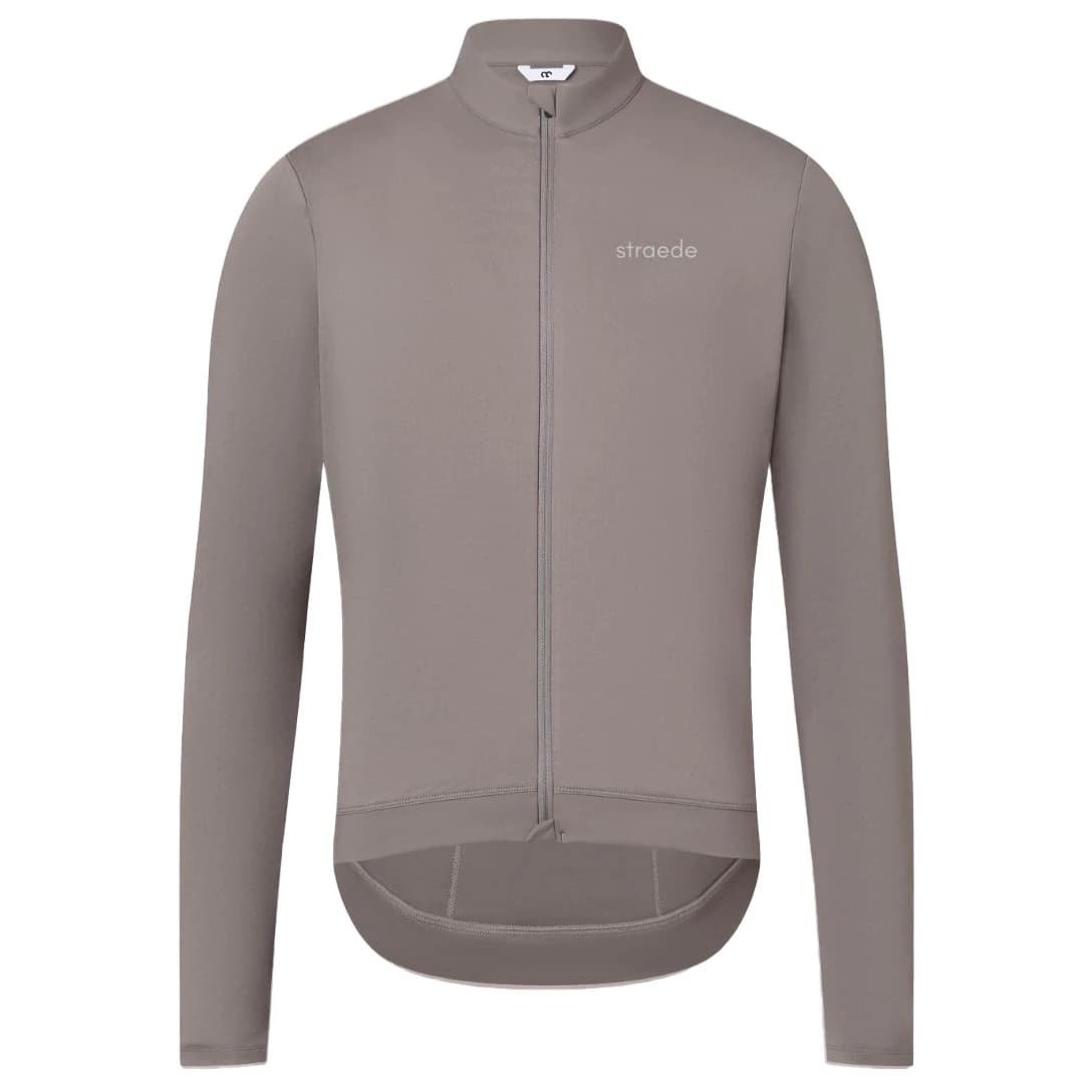 Фланелка с къс ръкав за колоездене straede Kaern Longsleeve Jersey Cycling jersey - Graphite