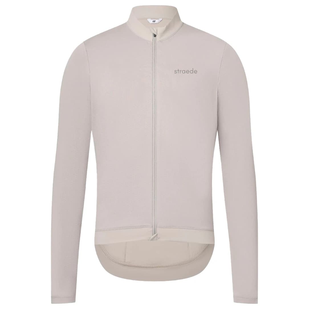 Фланелка с къс ръкав за колоездене straede Kaern Longsleeve Jersey Cycling jersey - Warm Grey
