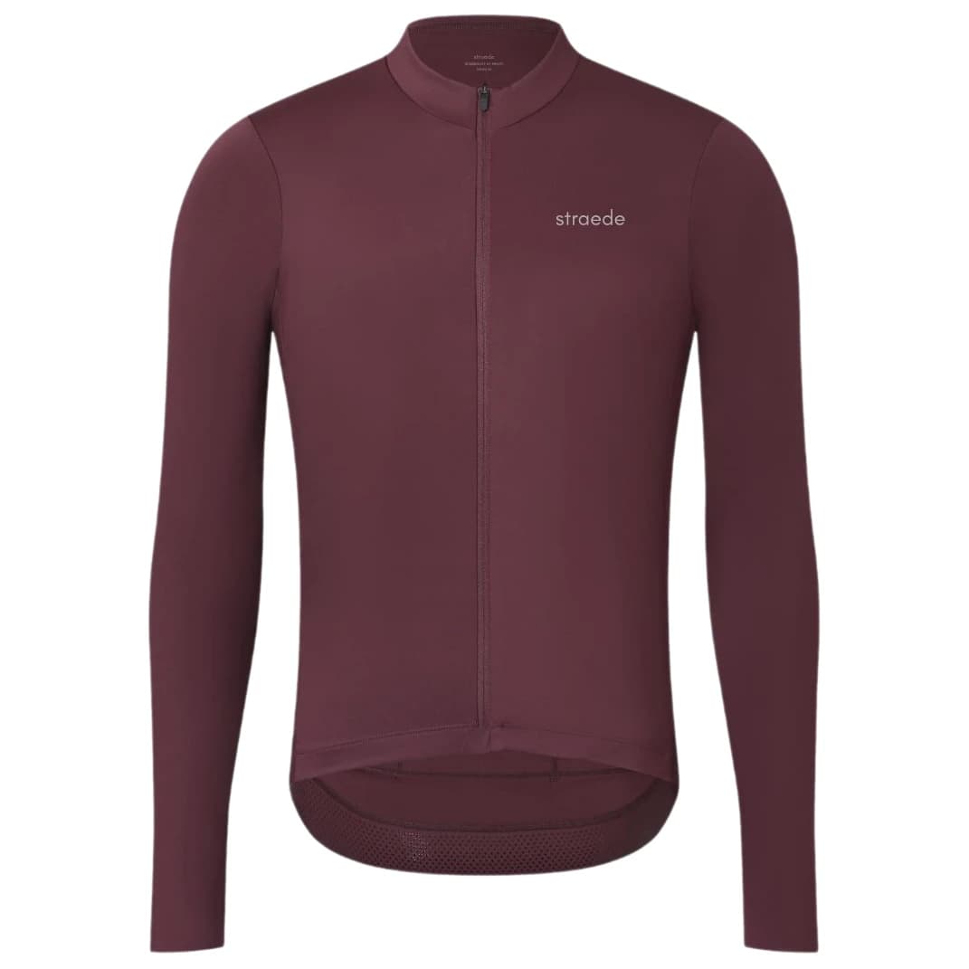 Фланелка с дълъг ръкав за колоездене straede Aerlig Longsleeve Jersey Cycling jersey - Bordeaux