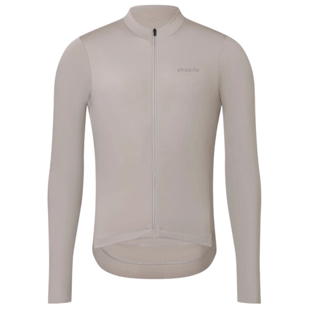 Фланелка с дълъг ръкав за колоездене straede Aerlig Longsleeve Jersey Cycling jersey - Stone