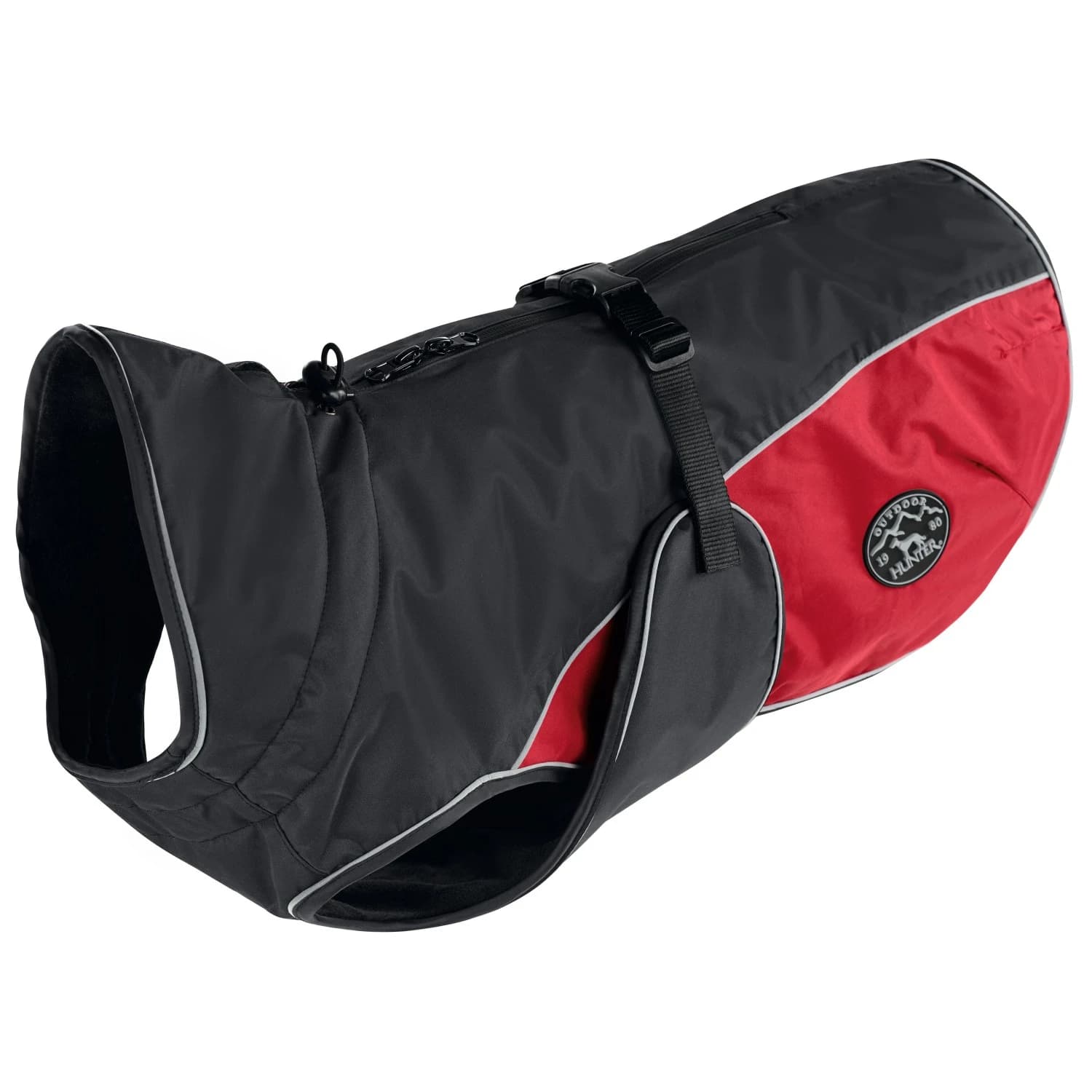 Яке за куче Hunter Coat Uppsala Cozy Dog coat - Anthrazit / Rot