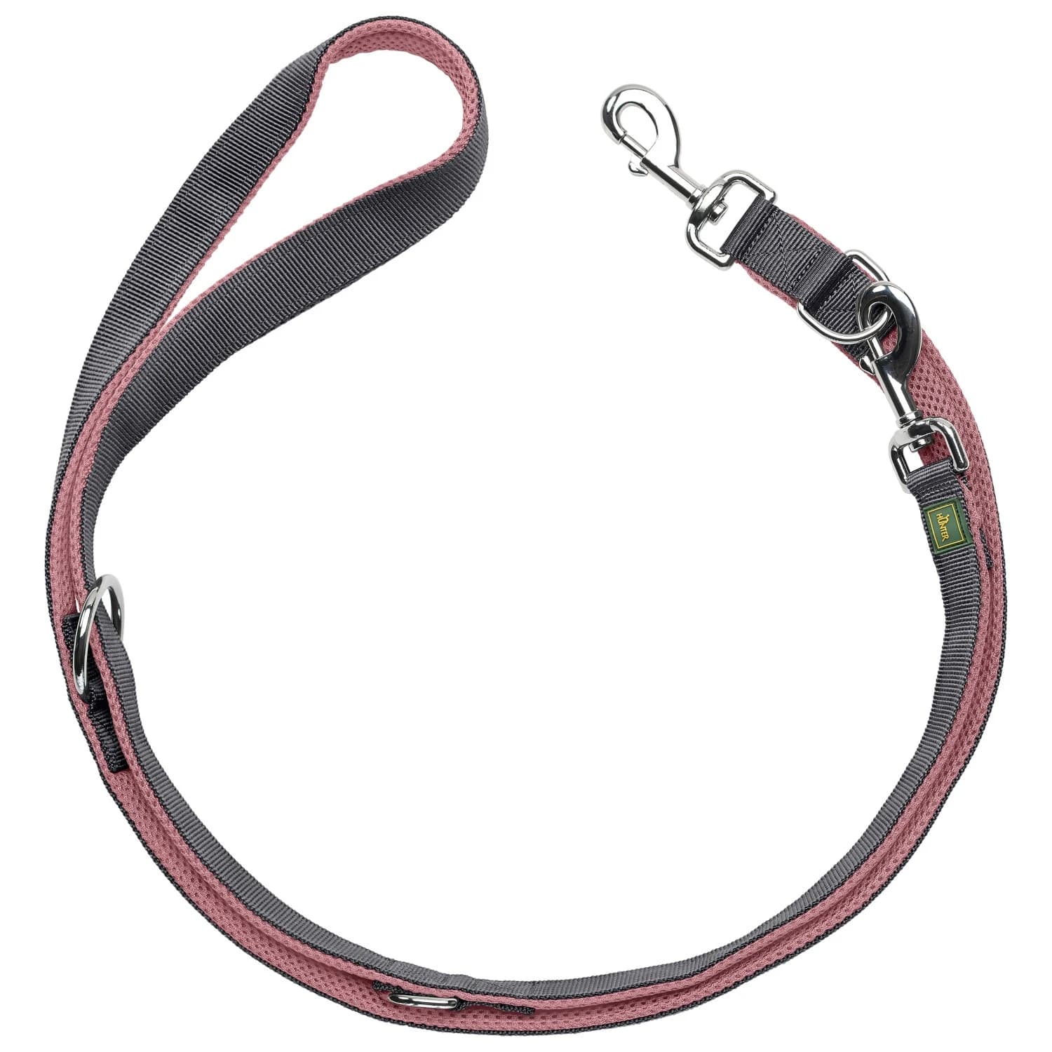 Повод за куче Hunter Verstellbare Führleine Maldon Dog leash - Altrosa / Grau
