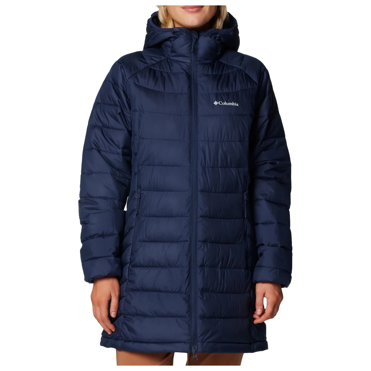 Палто Columbia Women's Powder Lite II Mid Jacket Coat - Collegiate Navy