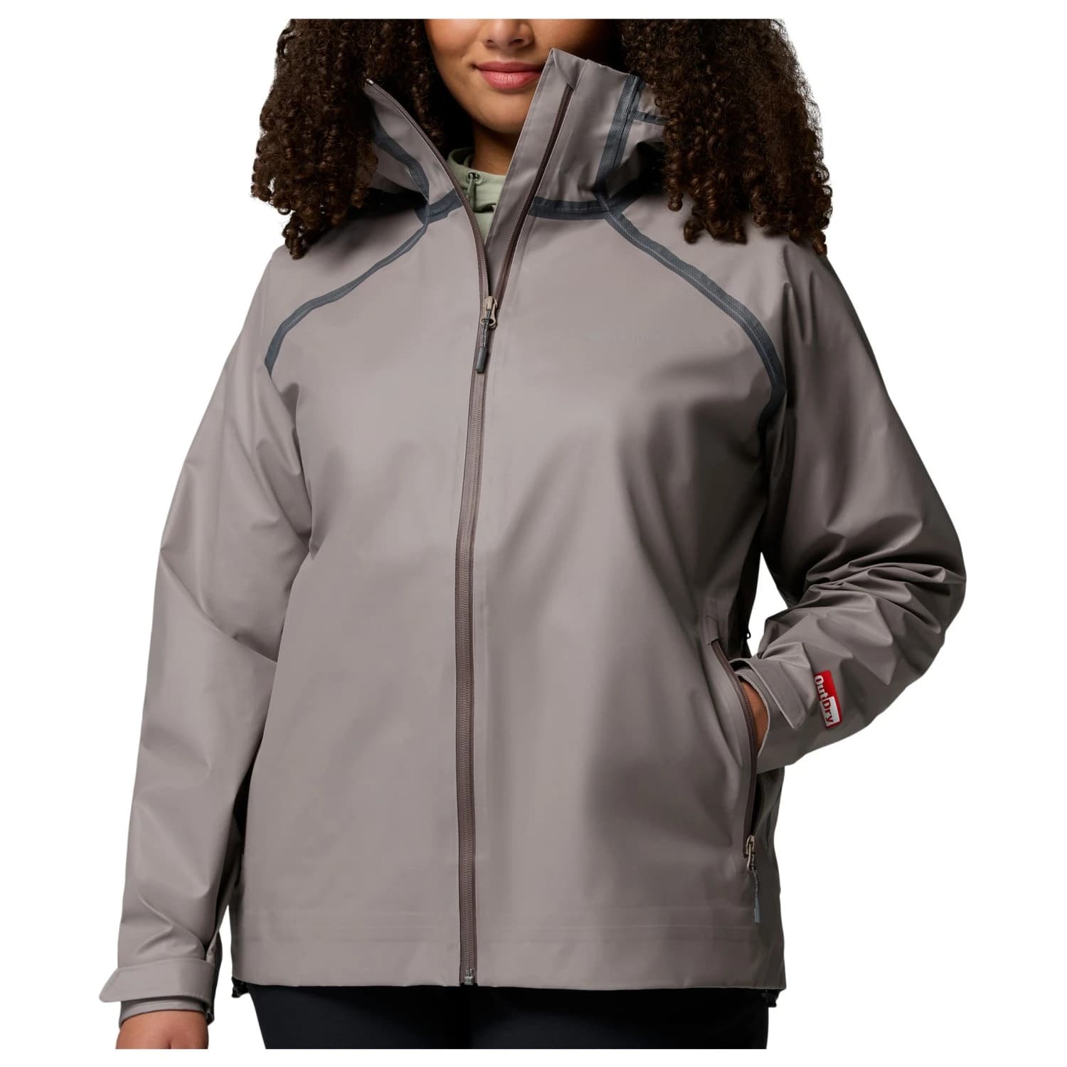 Дамско водоустойчиво яке Columbia Women's Reign No Shine Jacket Waterproof jacket - Iron