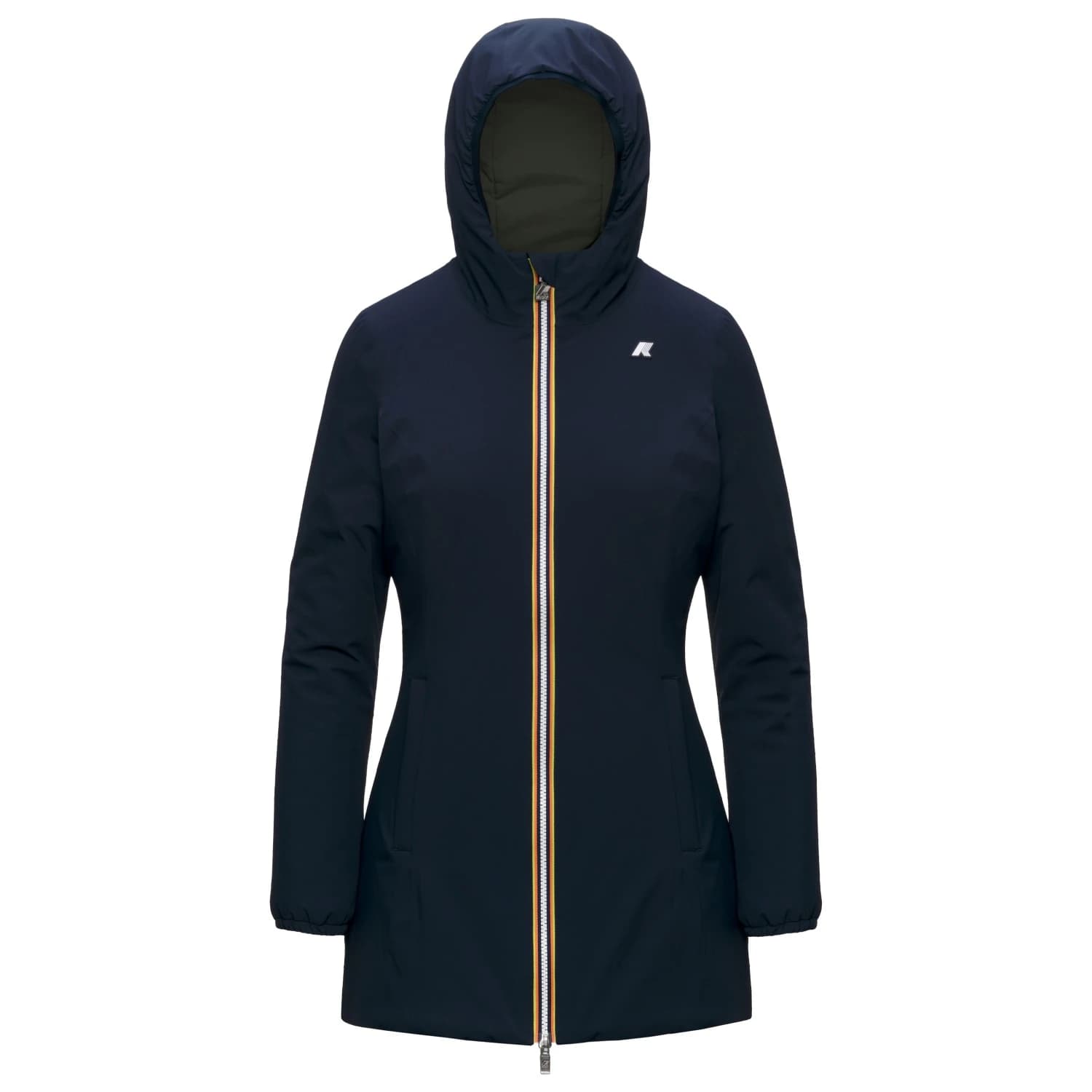 Дамско палто K-Way Women's Denise ST Warm Double Coat - Blue Depth / Green Blackish