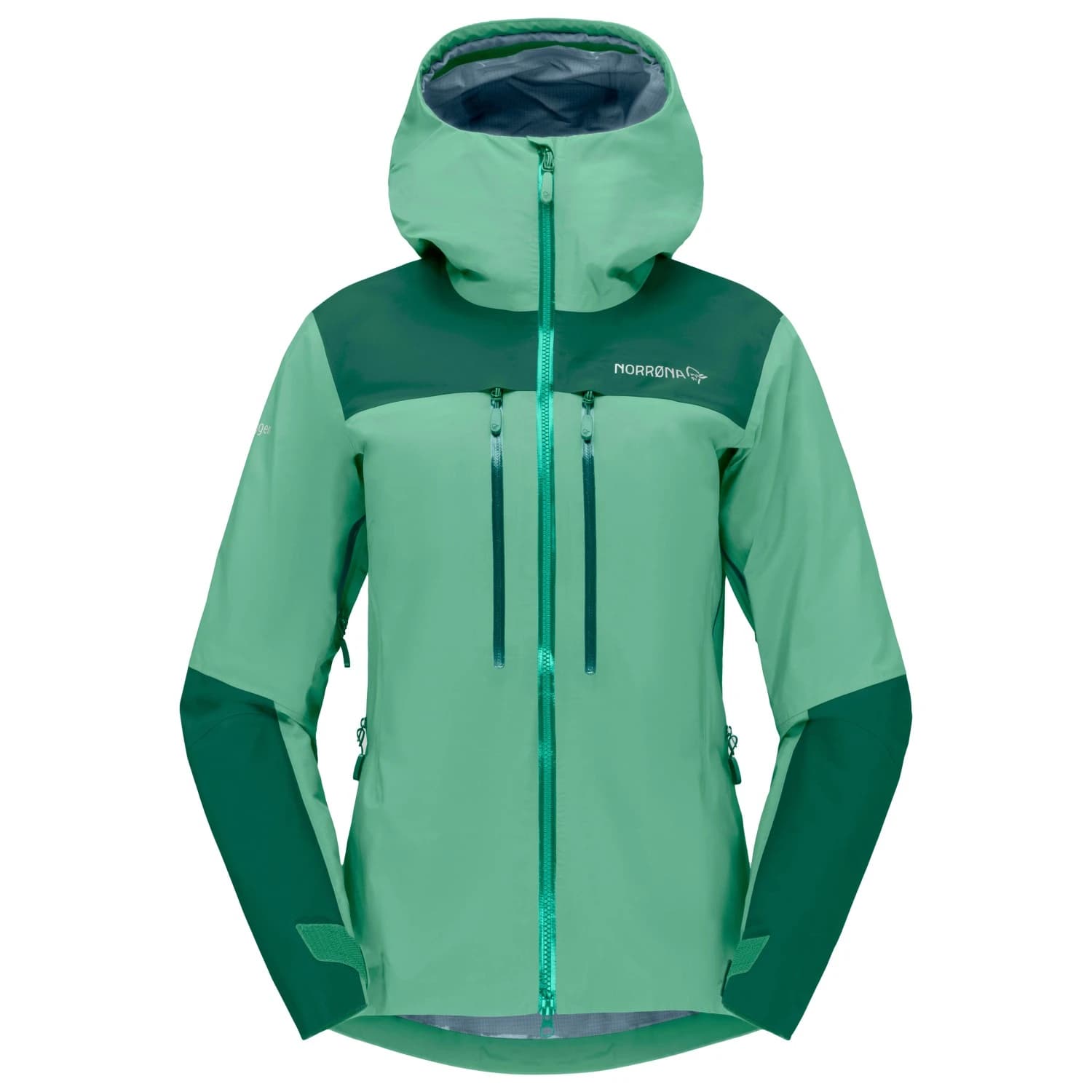 Дамско водоустойчиво яке Norrøna Women's Trollveggen GORE-TEX Pro Light Jacket Waterproof jacket - Dark Ivy