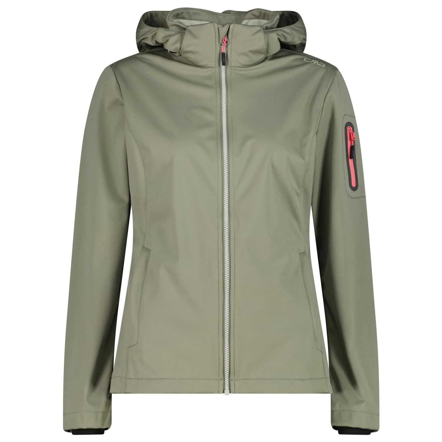 Дамско софтшел яке CMP Women's Light Softshell Jacket Zip Hood Softshell jacket - Avocado