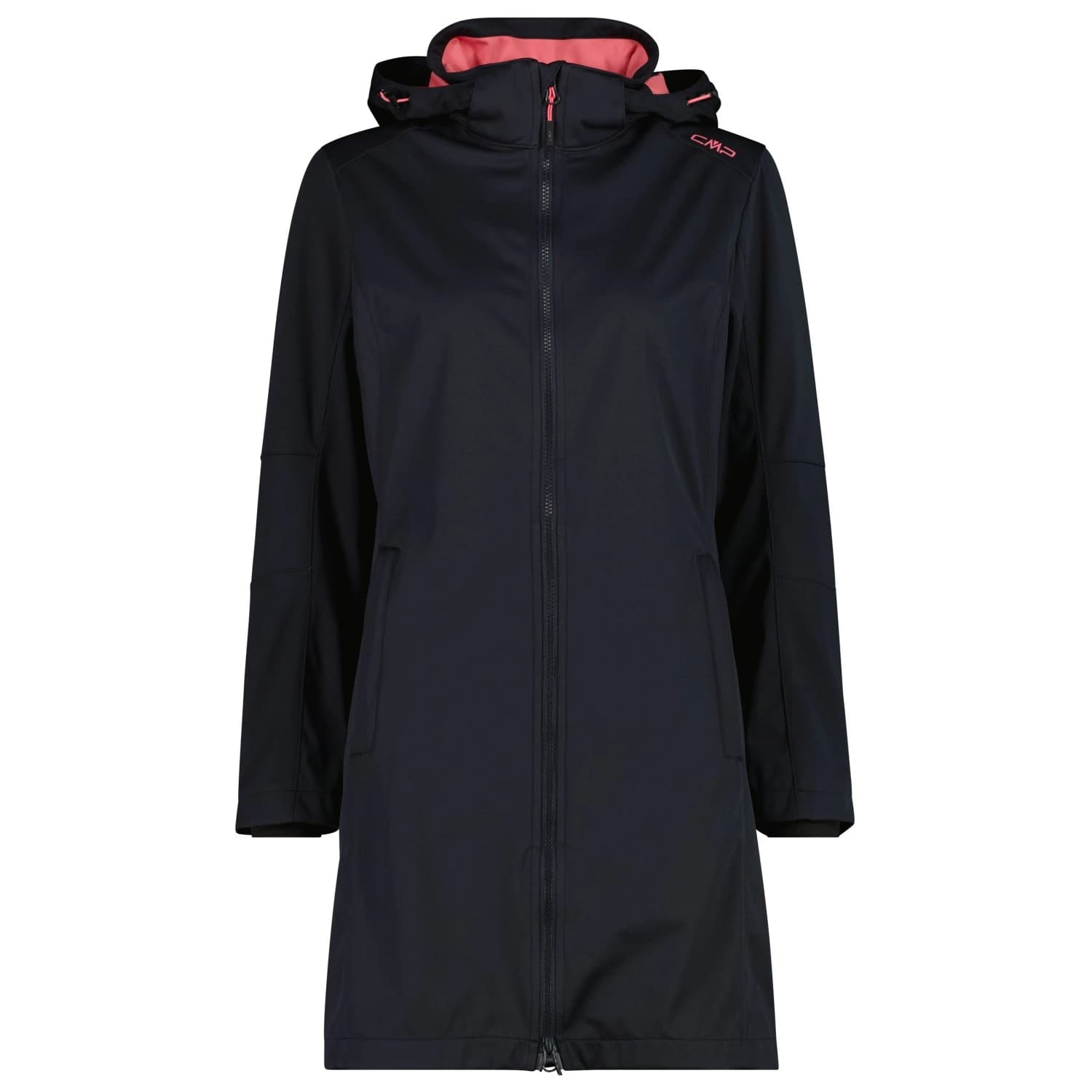 Дамско софтшел яке Cmp Women's Parka Zip Hood Softshell jacket - Antracite / Coral
