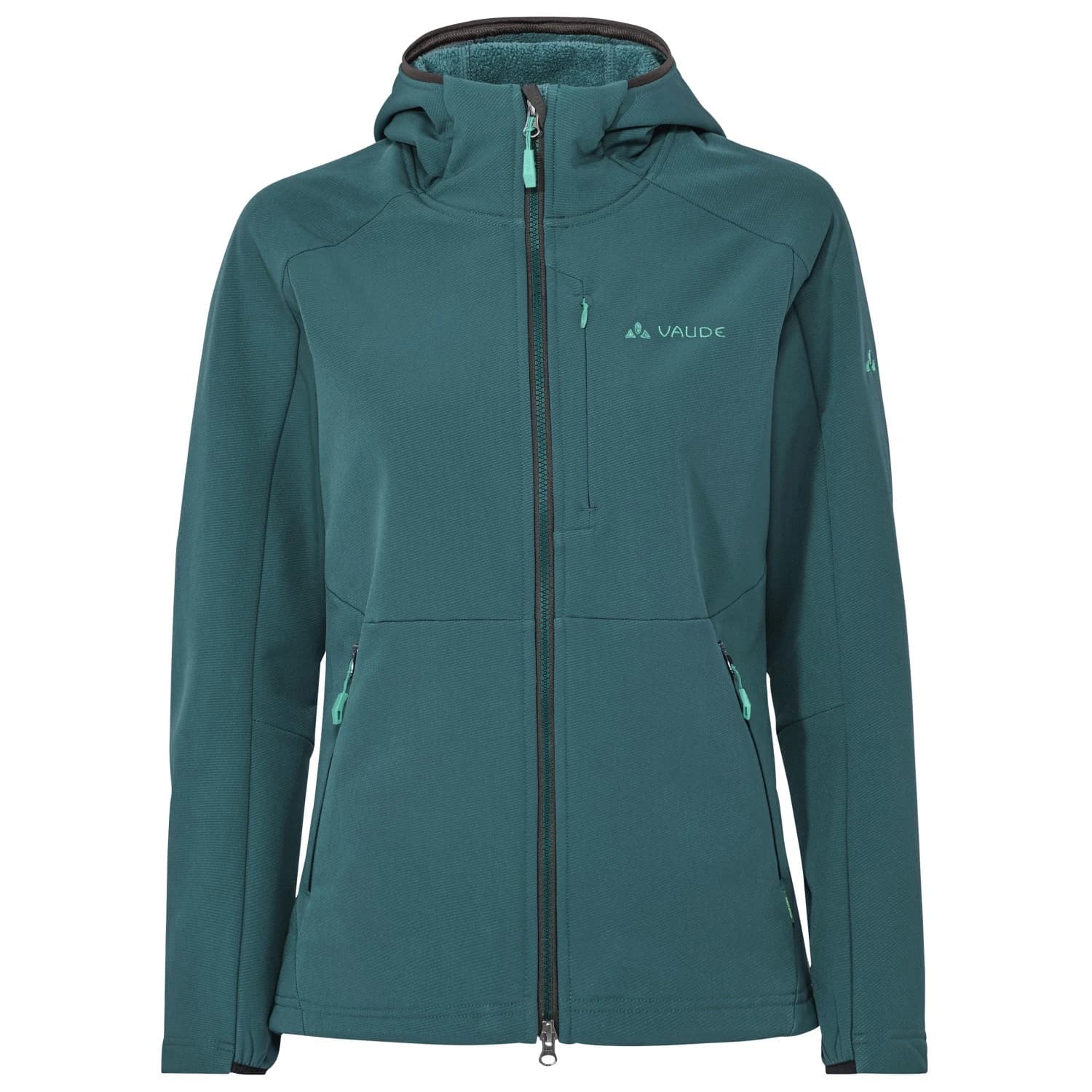 Дамско софтшел яке Vaude Women's Elope Stormfleece Hoody Softshell jacket - Dark Fjord Green