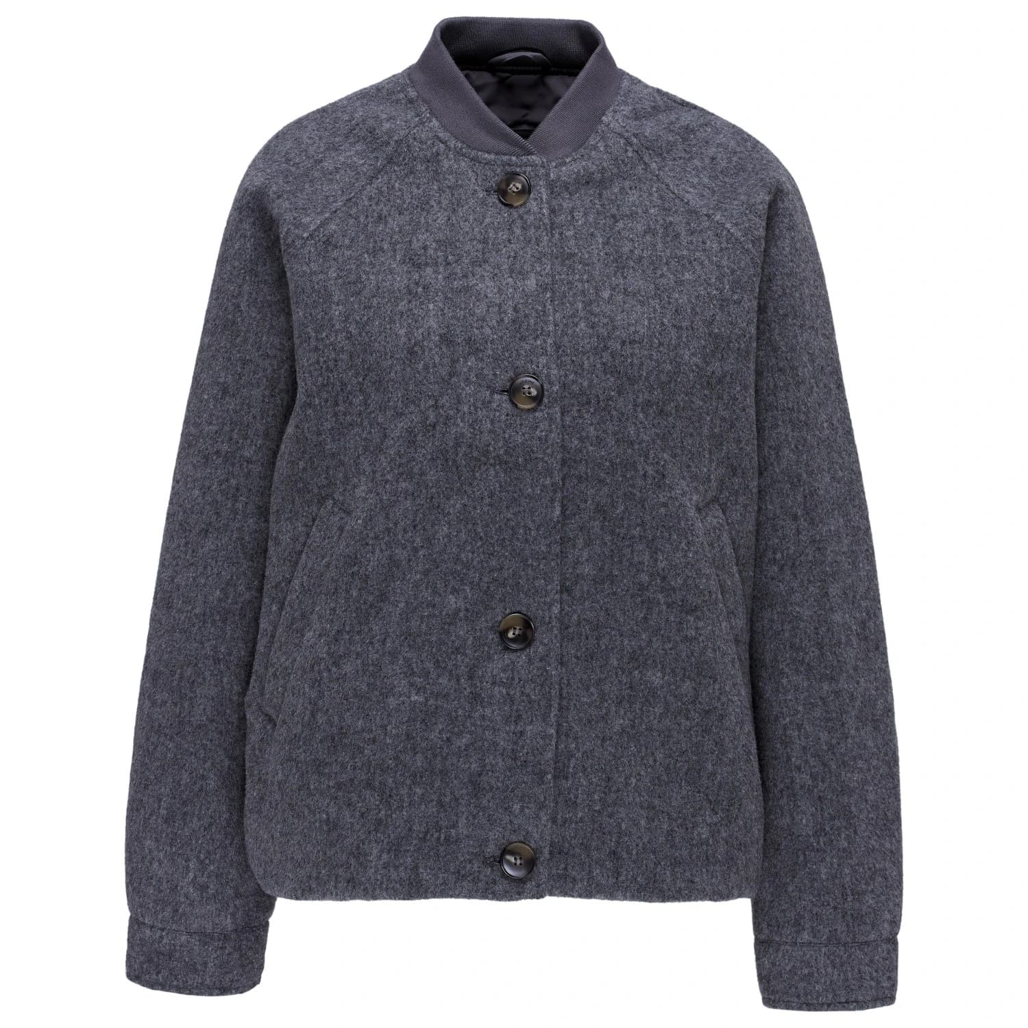 Ежедневно яке Mazine Women's Vegan Wool Bomber Casual jacket - Anthracite Melange