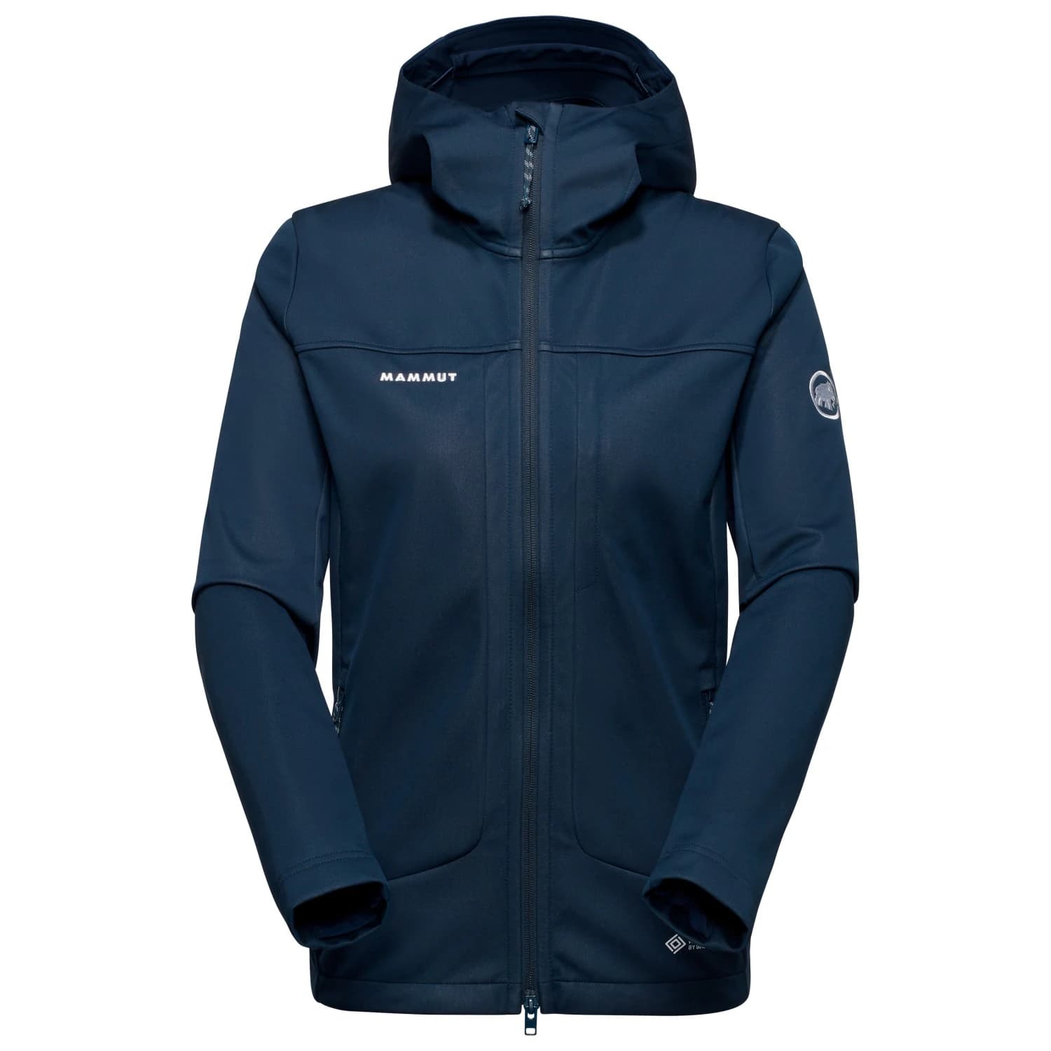 Дамско софтшел яке Mammut Women's Ultimate VIII Softshell Hooded Jacket Softshell jacket - Marine