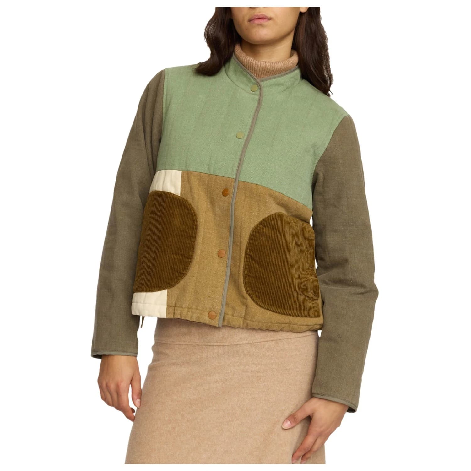 Дамско ежедневно яке Selfhood Women's Quilted Patchwork Jacket Casual jacket - Army