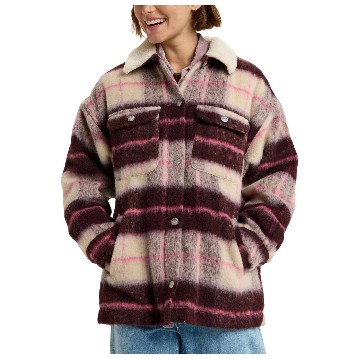 Дамско ежедневно яке Roxy Women's Passage Of Time Casual jacket - Parchment Mariachi Plaid