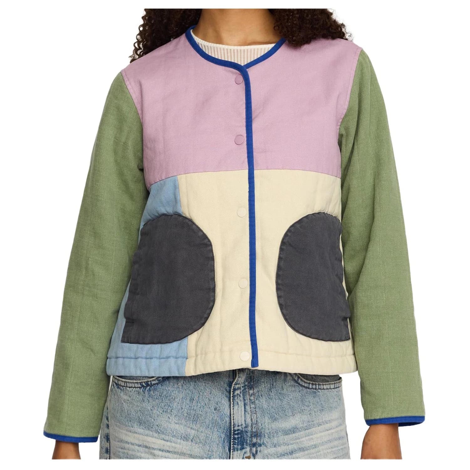 Дамско ежедневно яке Selfhood Women's Quilted Block Jacket Casual jacket - Lightpurple