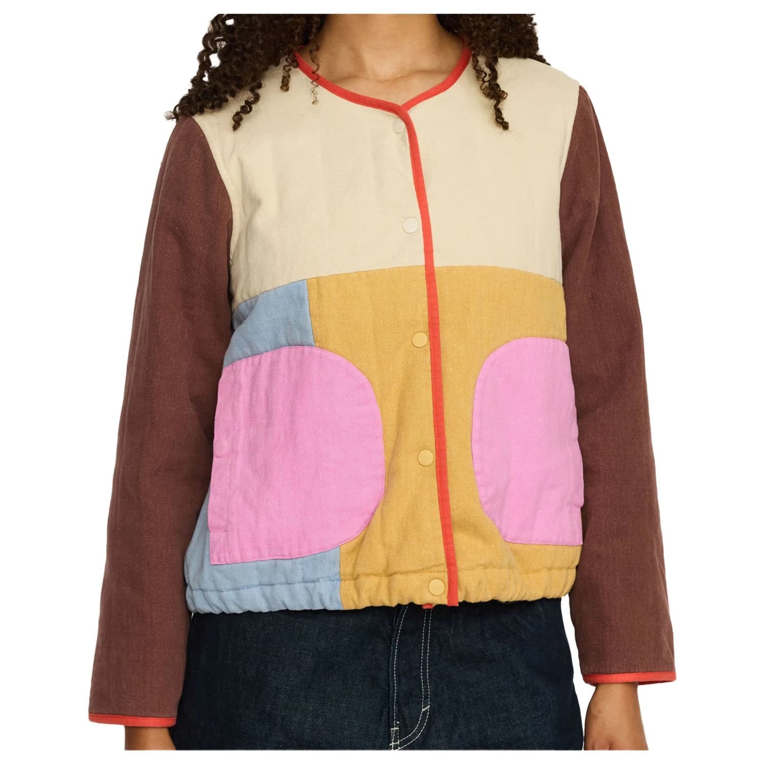 Дамско ежедневно яке Selfhood Women's Quilted Block Jacket Casual jacket - Offwhite