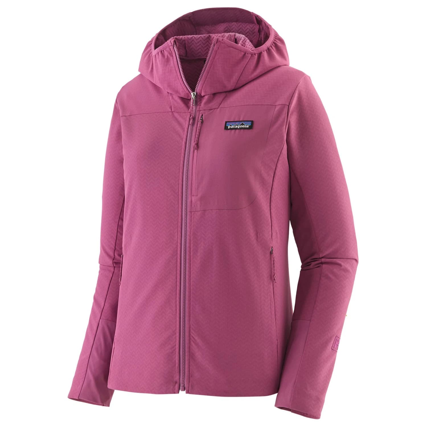 Дамско софтшел яке Patagonia Women's R1 Crossstrata Hoody Softshell jacket - Faded Magenta