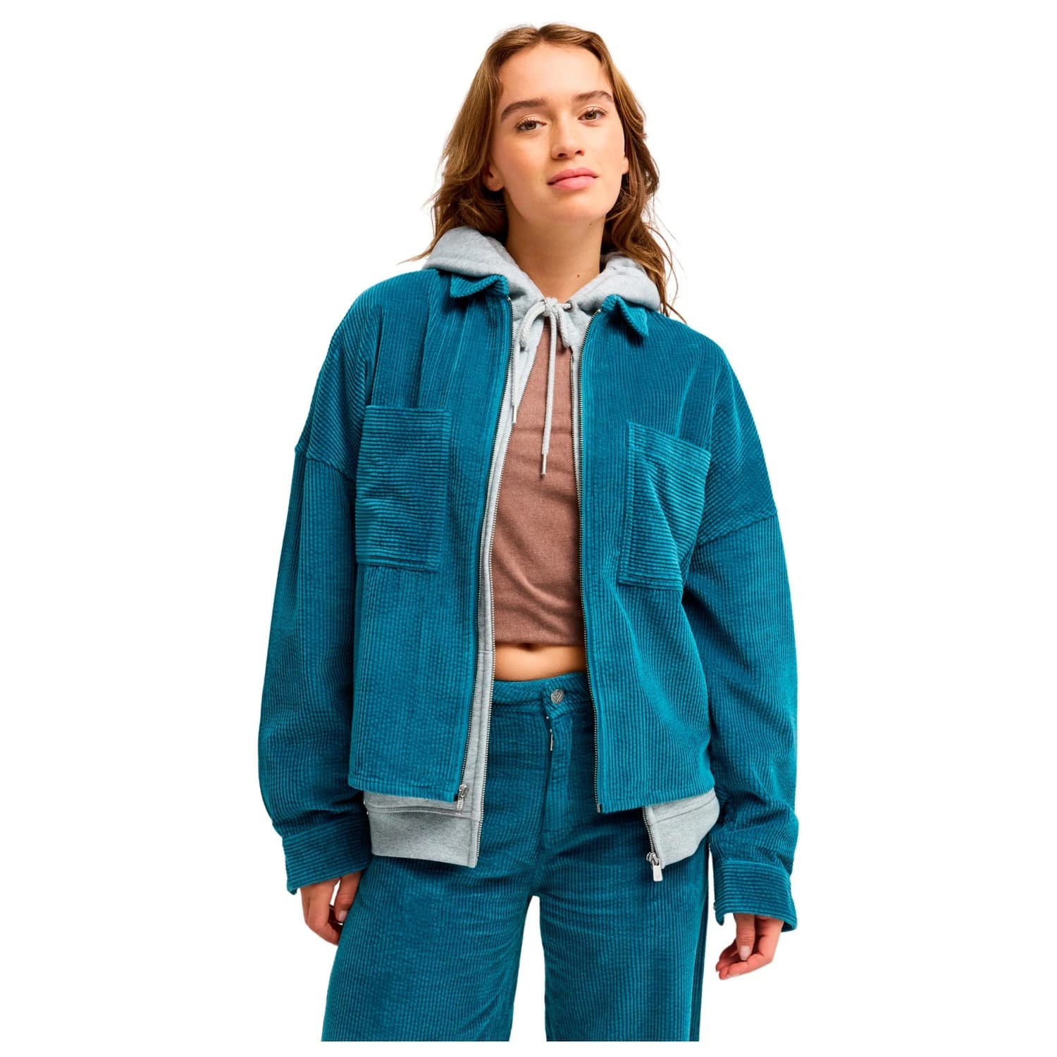 Дамско ежедневно яке Roxy Women's Chilled Out Washed Cord Casual jacket - Corsair