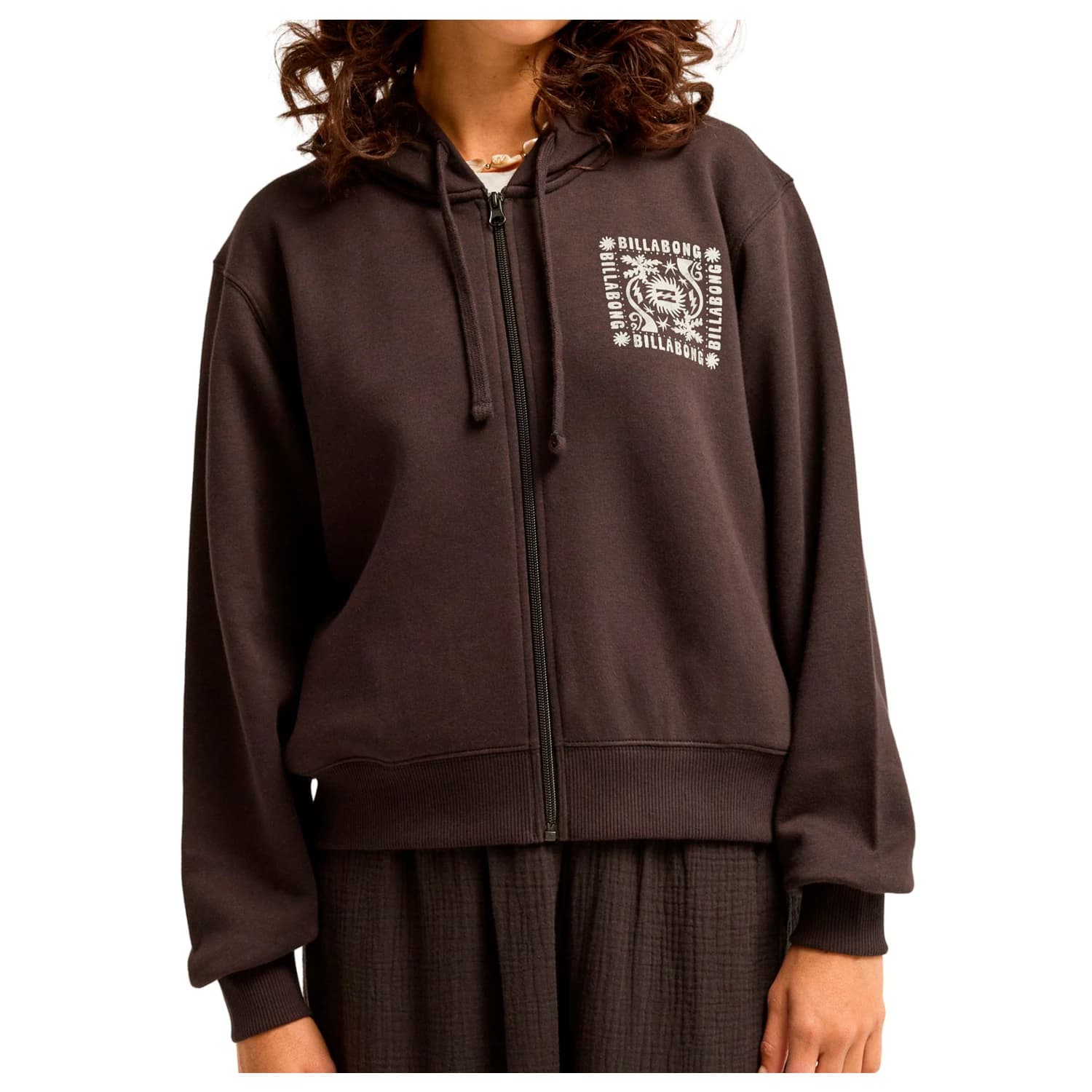 Дамско яке за тренировка Billabong Women's Always Looking Zip Hood Training jacket - Black Pebble