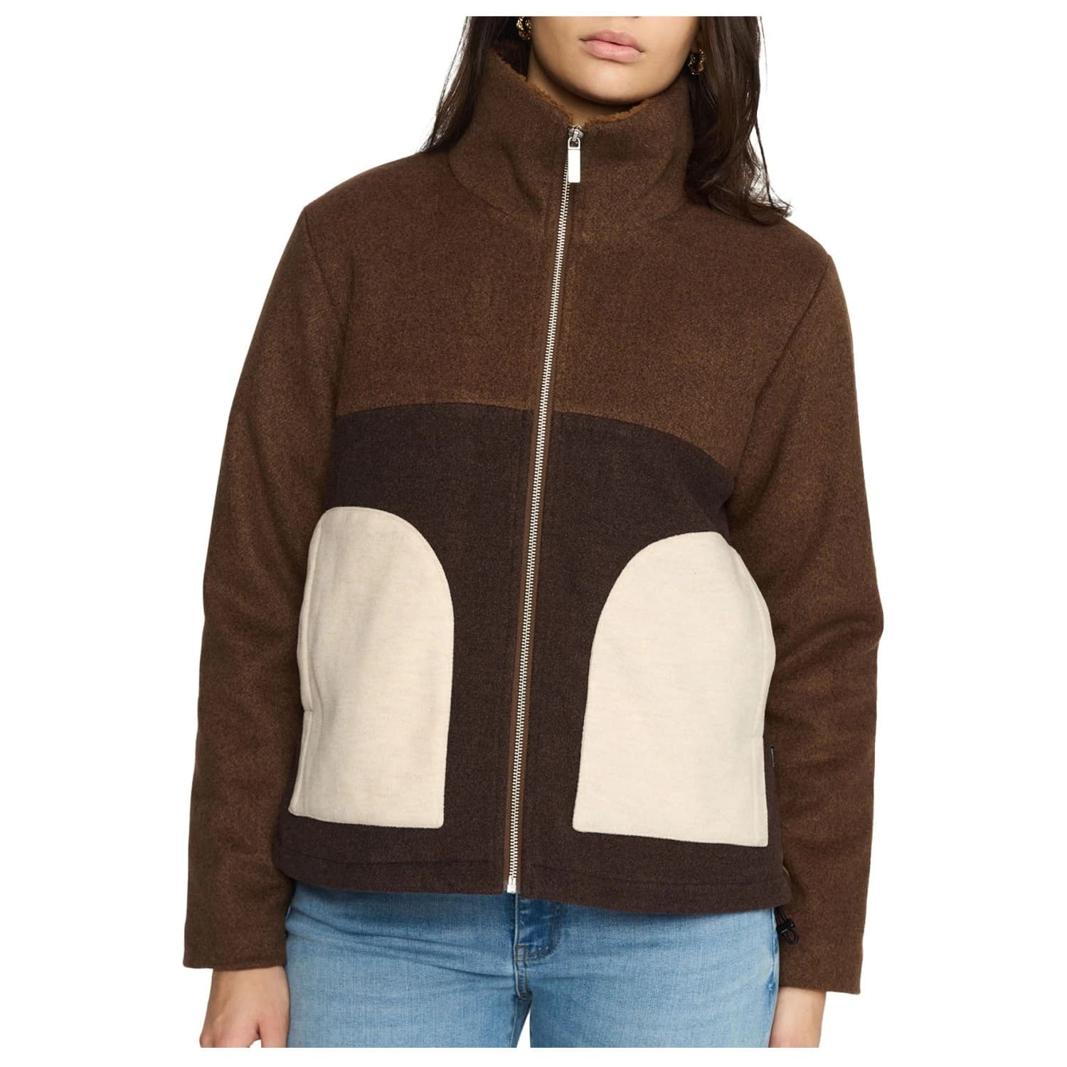 Дамско ежедневно яке Selfhood Women's Block Jacket Casual jacket - Brown
