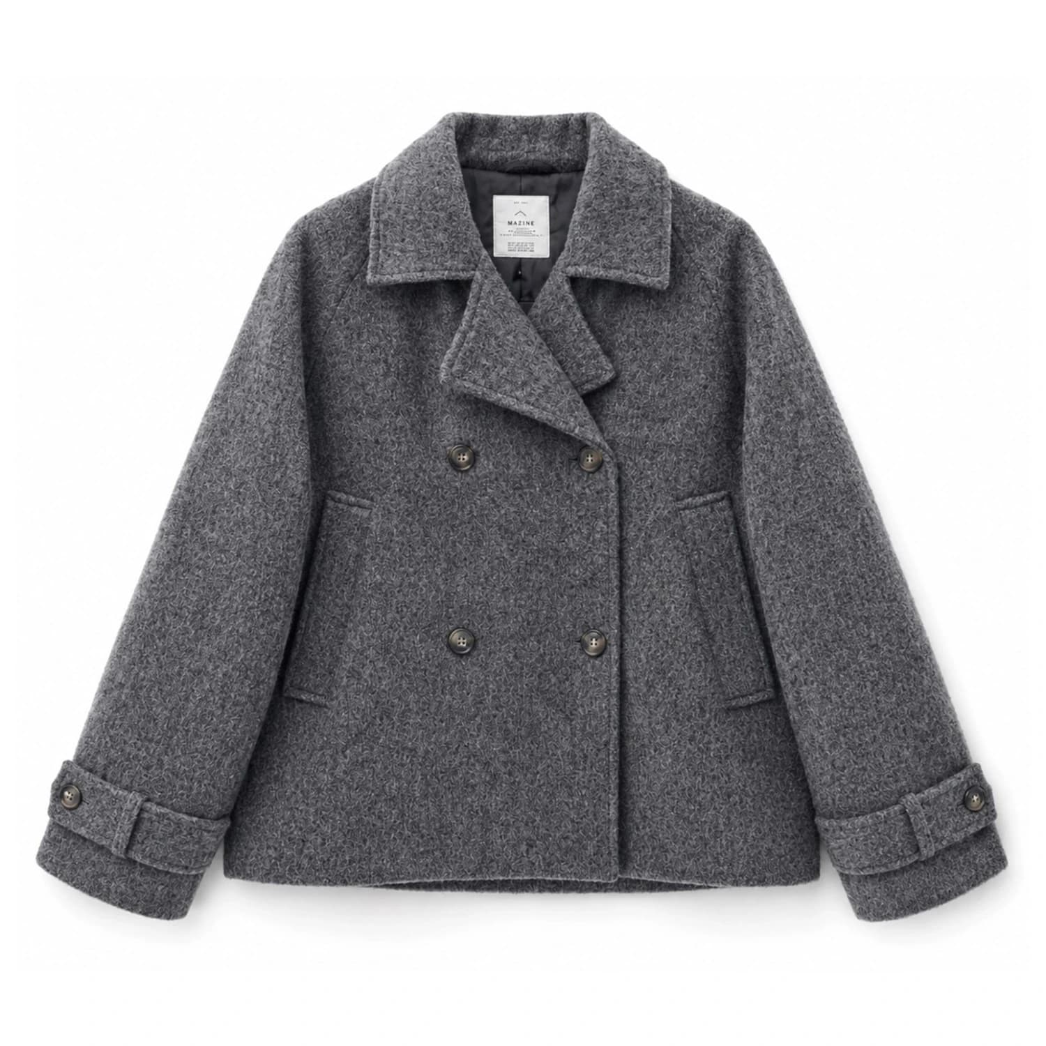 Дамско ежедневно яке Mazine Women's Vegan Wool Peacoat Casual jacket - Anthracite Melange