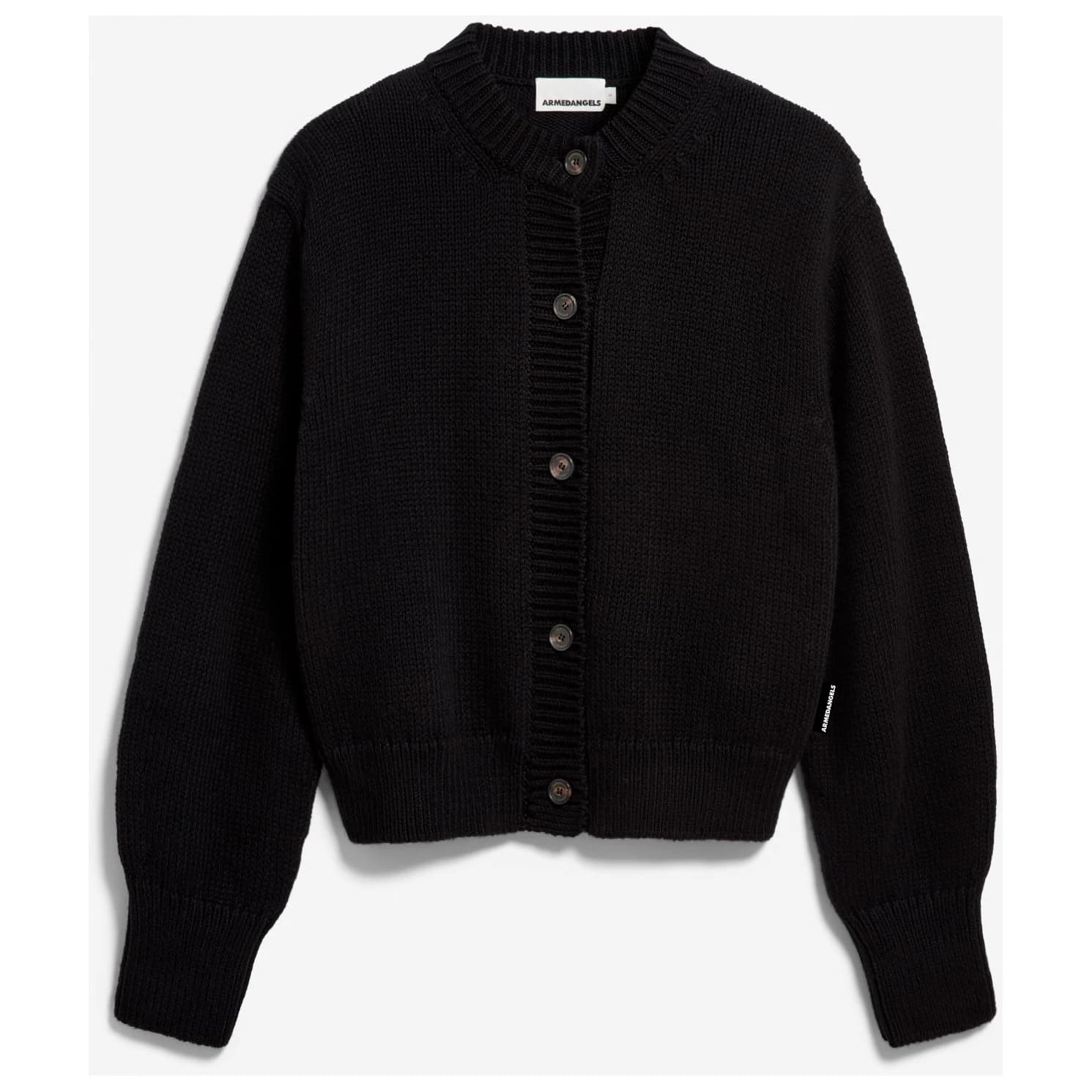 Ежедневно яке ARMEDANGELS Women's Winter Cotton Knit Cardigan Cardigan - Black