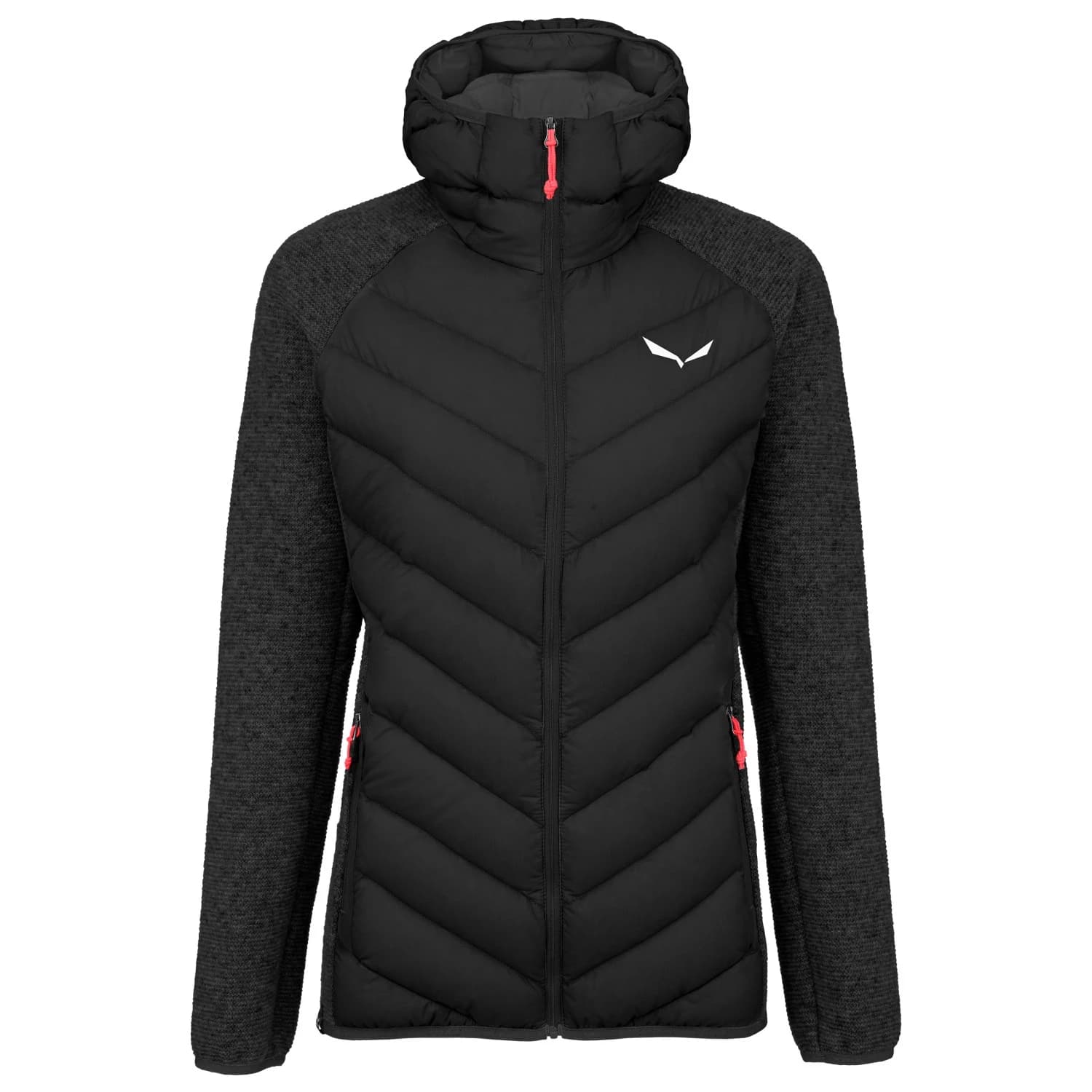 Дамско вълнено яке Salewa Women's Fanes Sarner/Down Hybrid Jacket Down jacket - Black Out