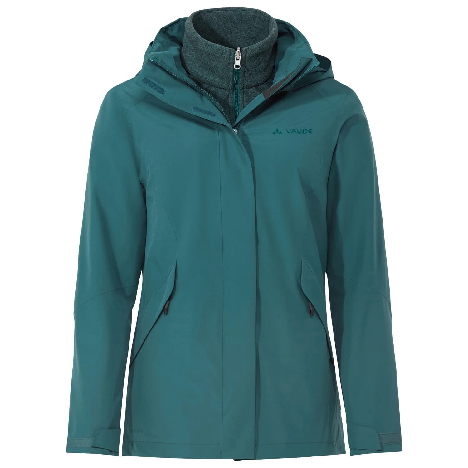 Дамско 3-в-1 яке Vaude Women's Rosemoor 3in1 Jacket II 3-in-1 jacket - Dark Fjord Green