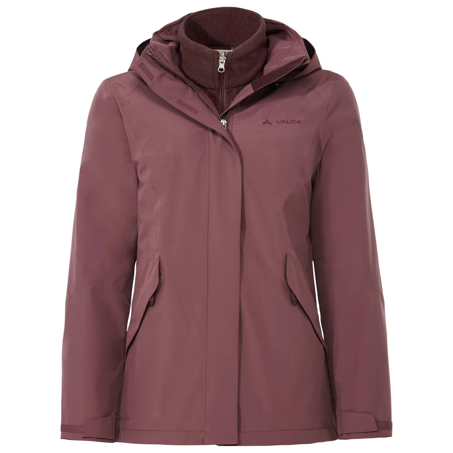Дамско 3-в-1 яке Vaude Women's Rosemoor 3in1 Jacket II 3-in-1 jacket - Ruby Dusk