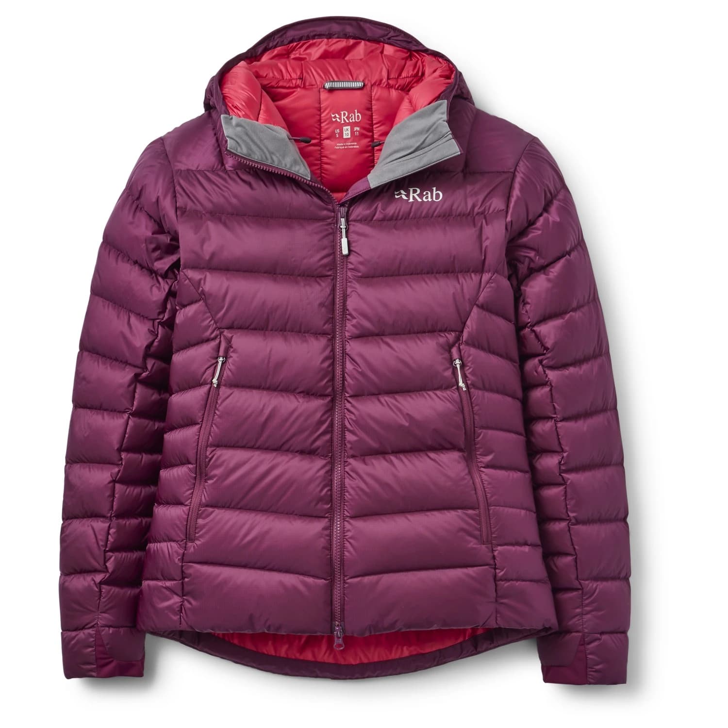 Пухено яке Rab Women's Electron Pro Hoody Down jacket - Mulberry