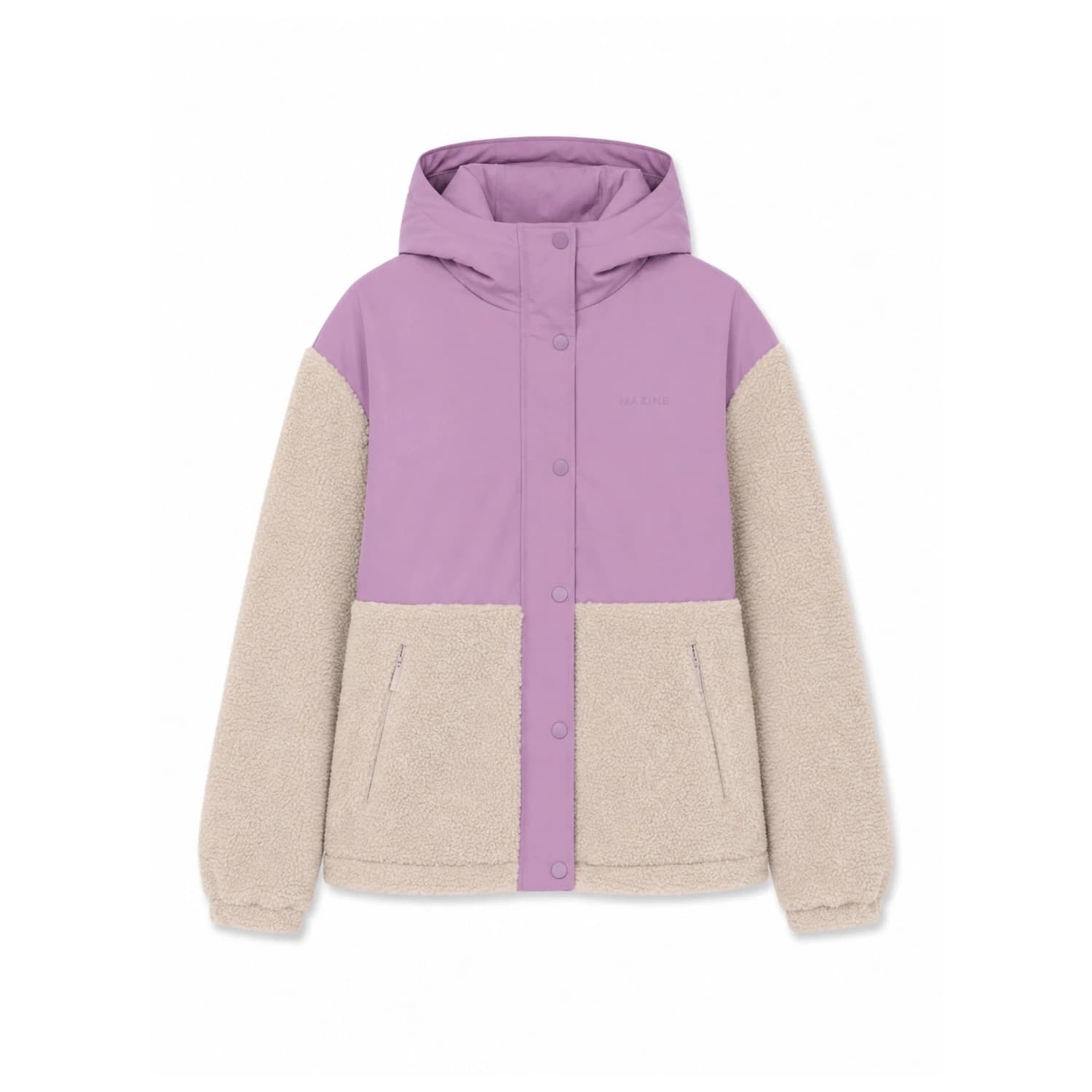 Зимно яке Mazine Women's Fabric Blocking Jacket Winter jacket - Grape Pink / Natural