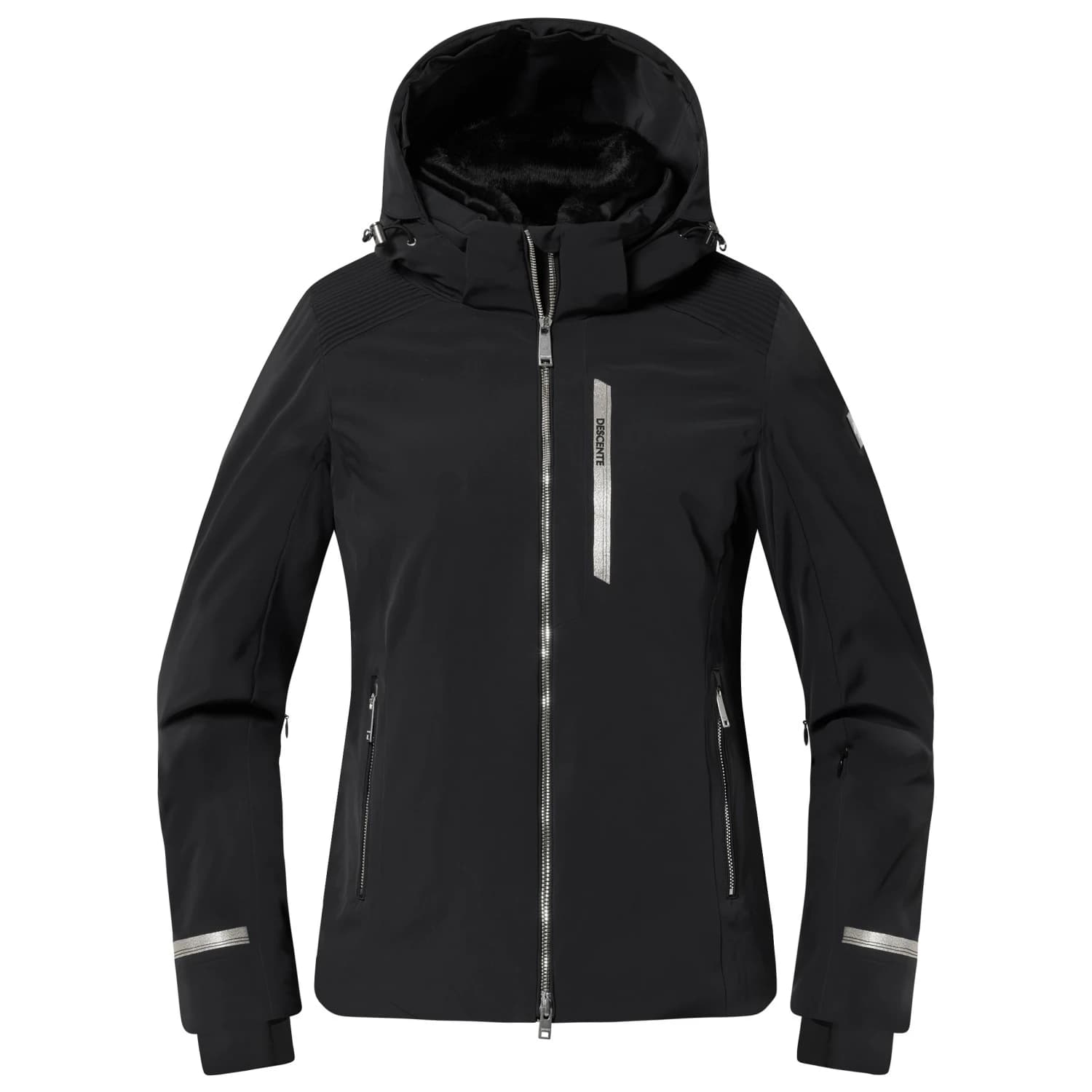 Дамско ски яке Descente Women's Shoulder Shirring Jacket Ski jacket - Black