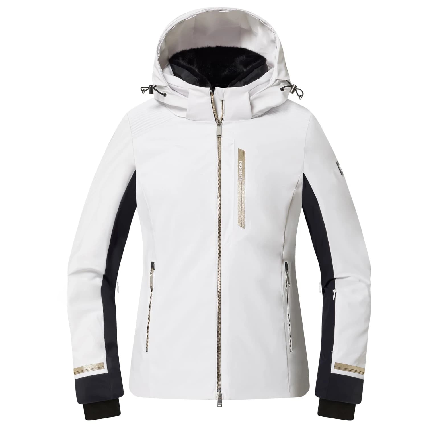Дамско ски яке Descente Women's Shoulder Shirring Jacket Ski jacket - Super White
