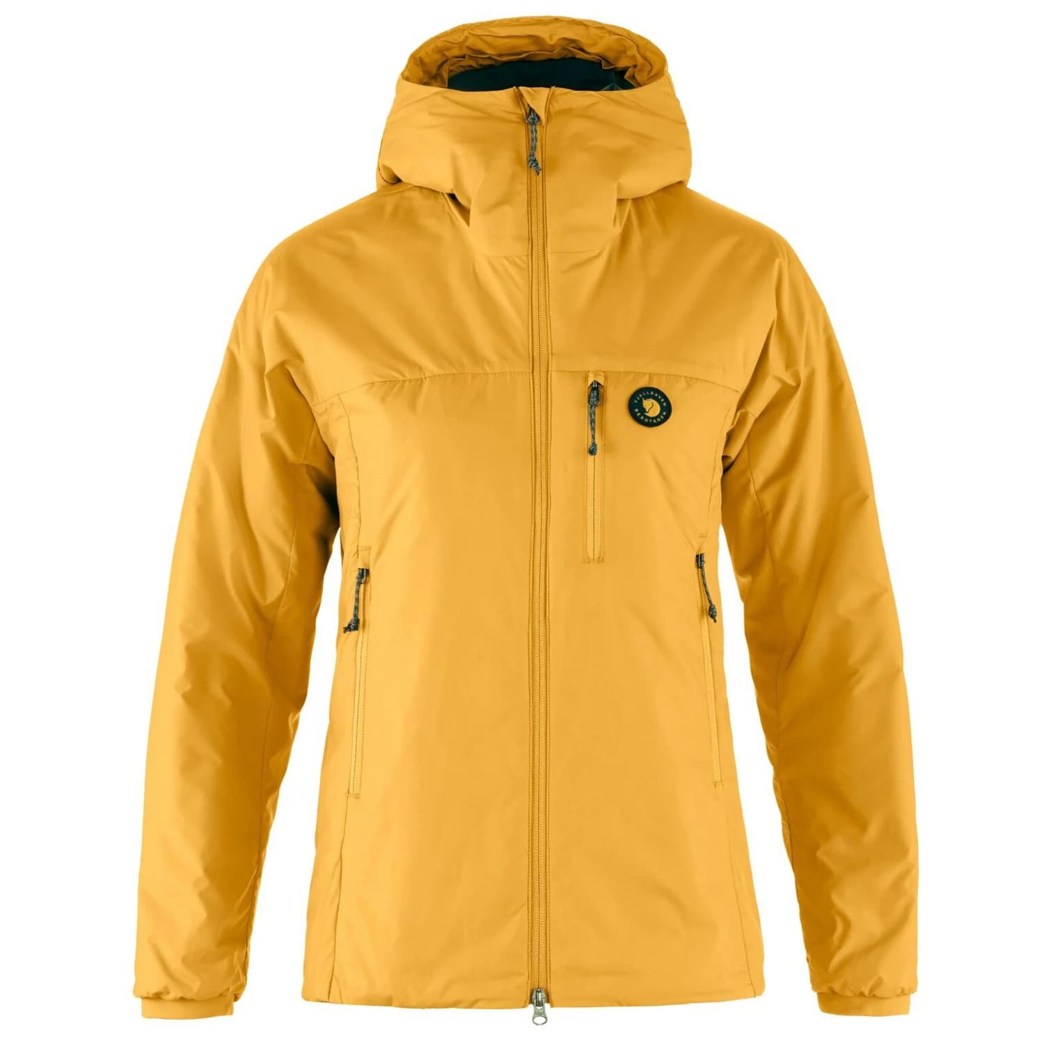 Дамско синтетично яке Fjällräven Women's Bergtagen 60 Insulation Jacket Synthetic jacket - Mustard Yellow / Mountain Blue