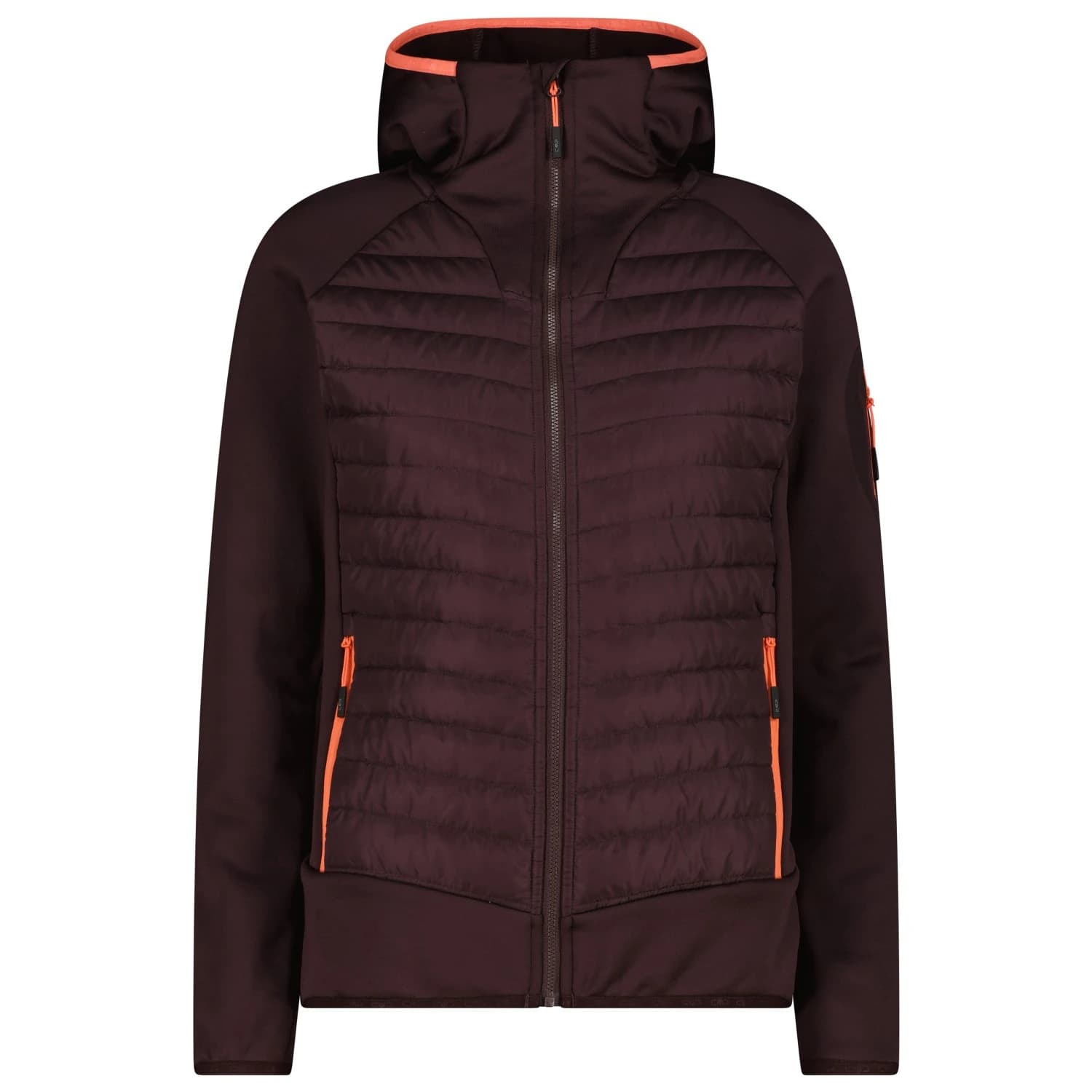 Дамско синтетично яке CMP Women's Jacket Hybrid Fix Hood 36E1326 Synthetic jacket - Black Berry