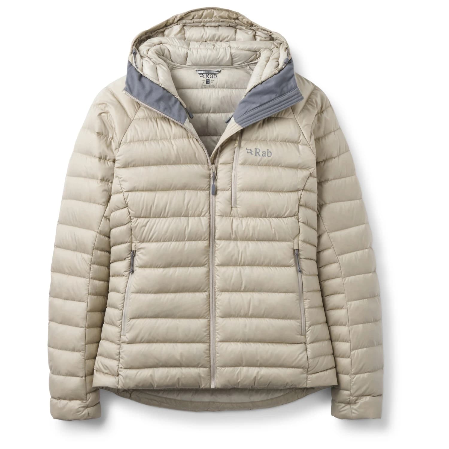 Дамско пухено яке Rab Women's Microlight Alpine Hoody Down jacket - Dark Pebble