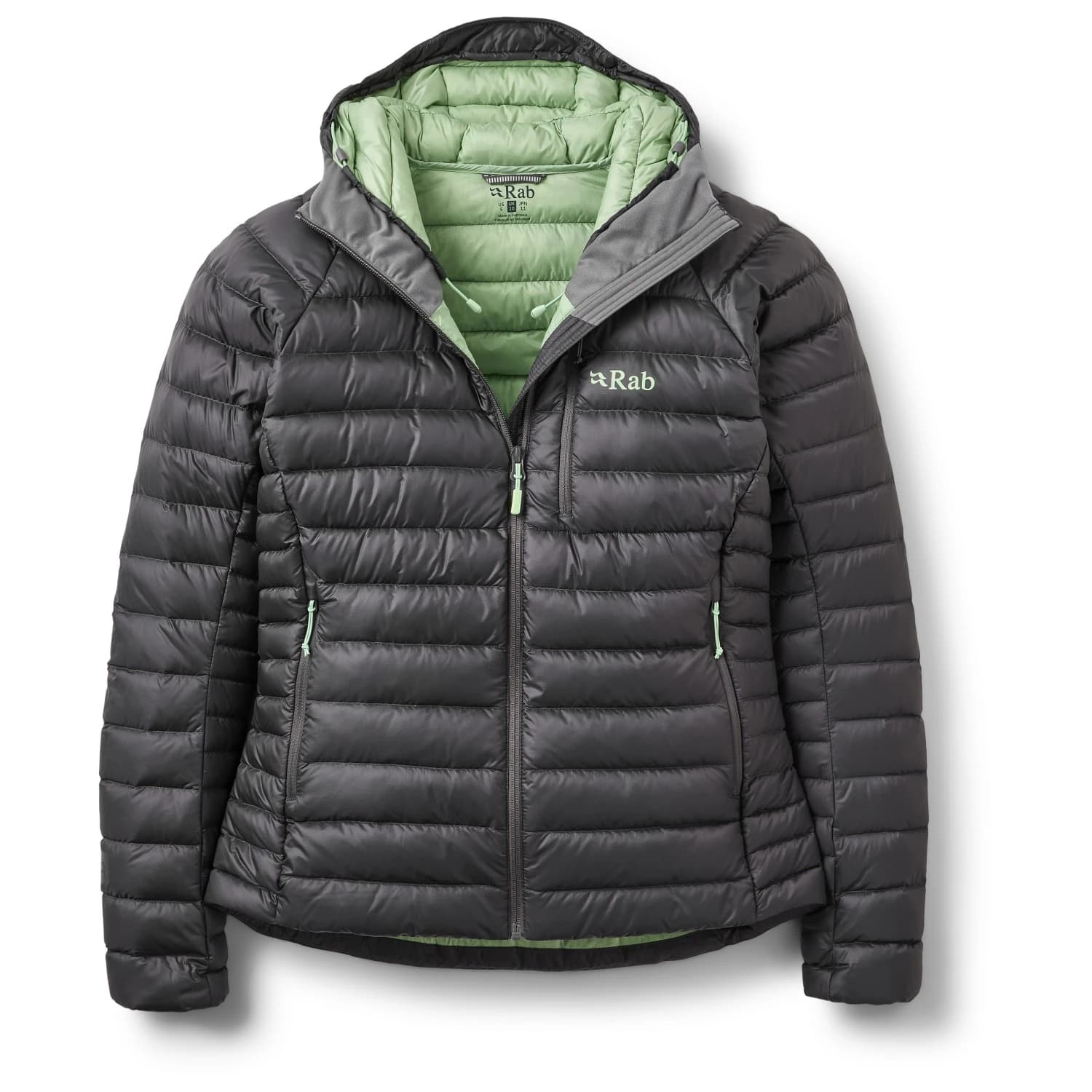 Дамско пухено яке Rab Women's Microlight Alpine Hoody Down jacket - Graphene