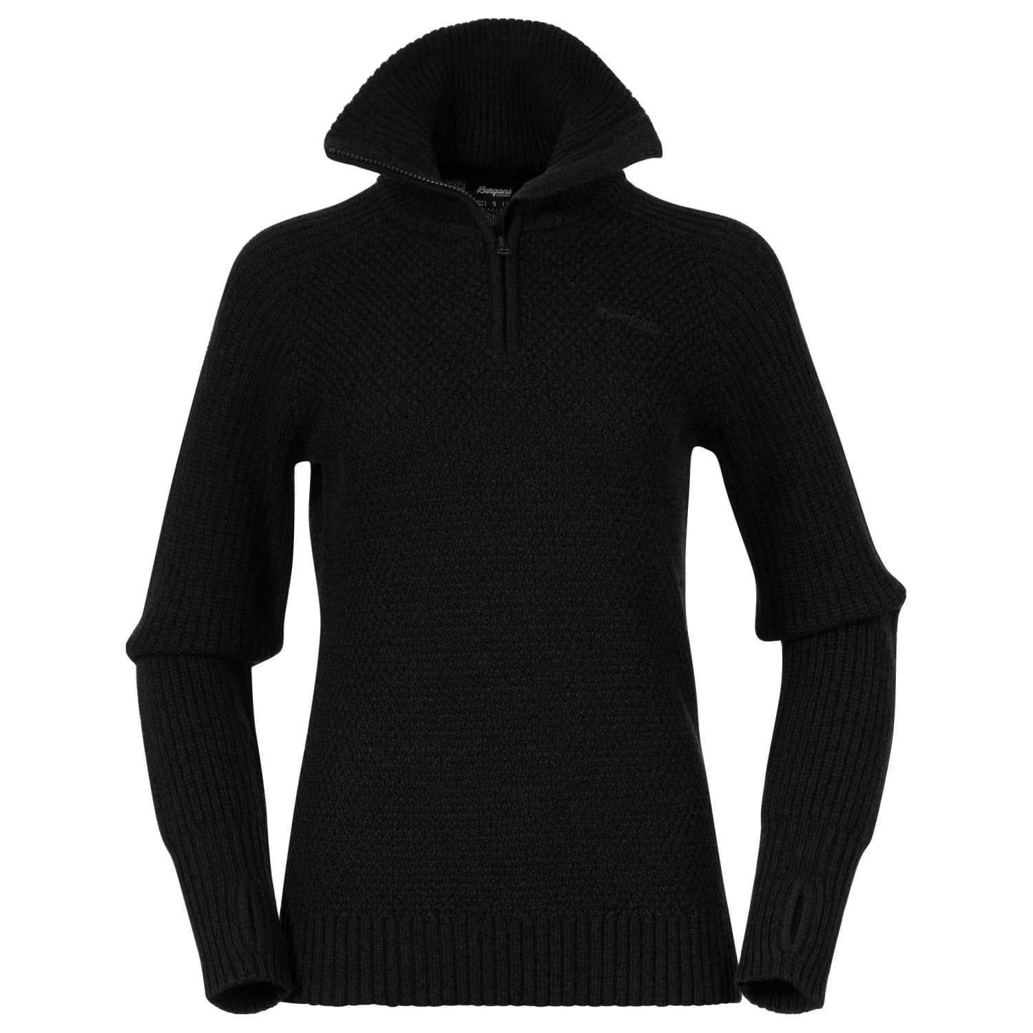 Дамски вълнен пуловер Bergans Ulriken Lady Jumper Merino jumper - Black