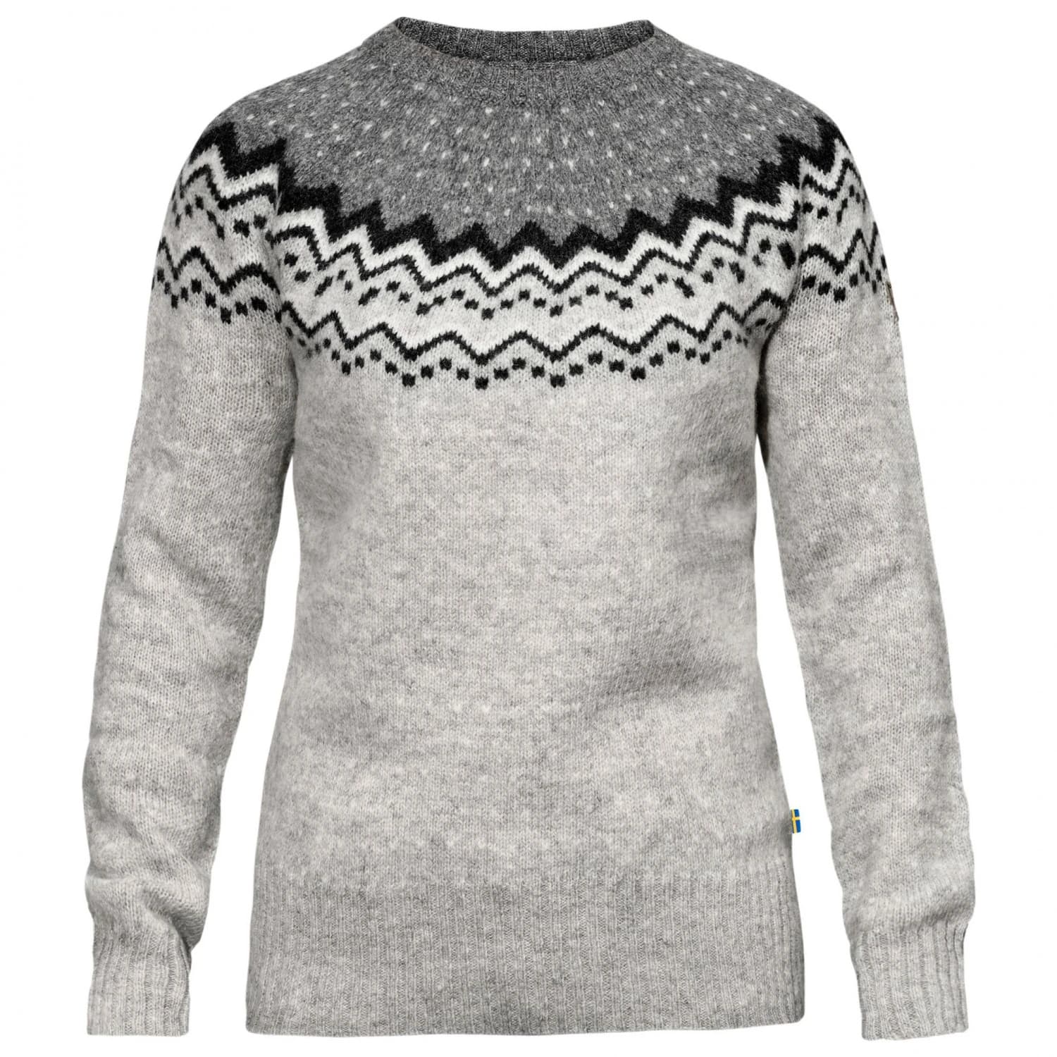 Дамски вълнен пуловер Fjällräven Women's Övik Knit Sweater Wool jumper - Grey