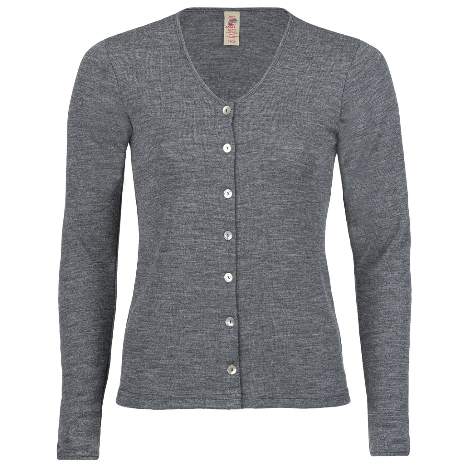Дамско вълнено яке Engel Women's Cardigan Wool jacket - Schiefer